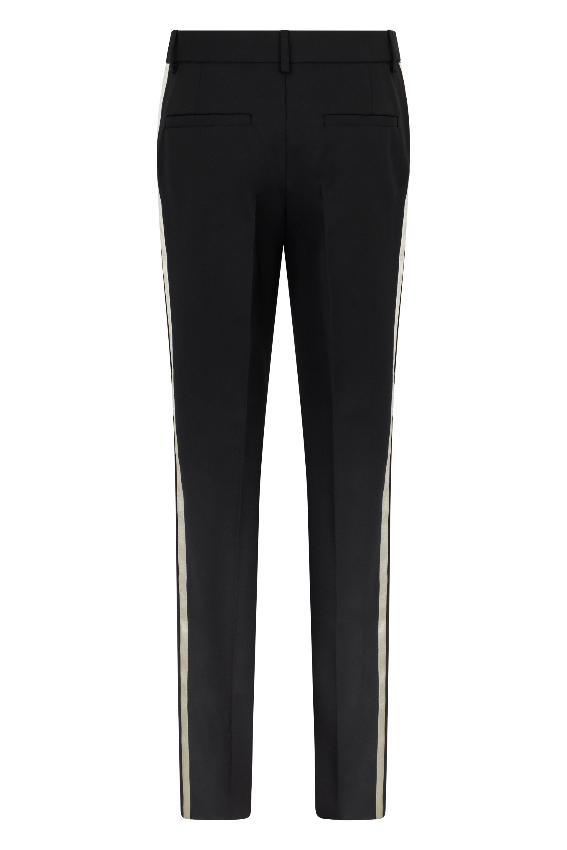 Black elegant trousers with slim fit.