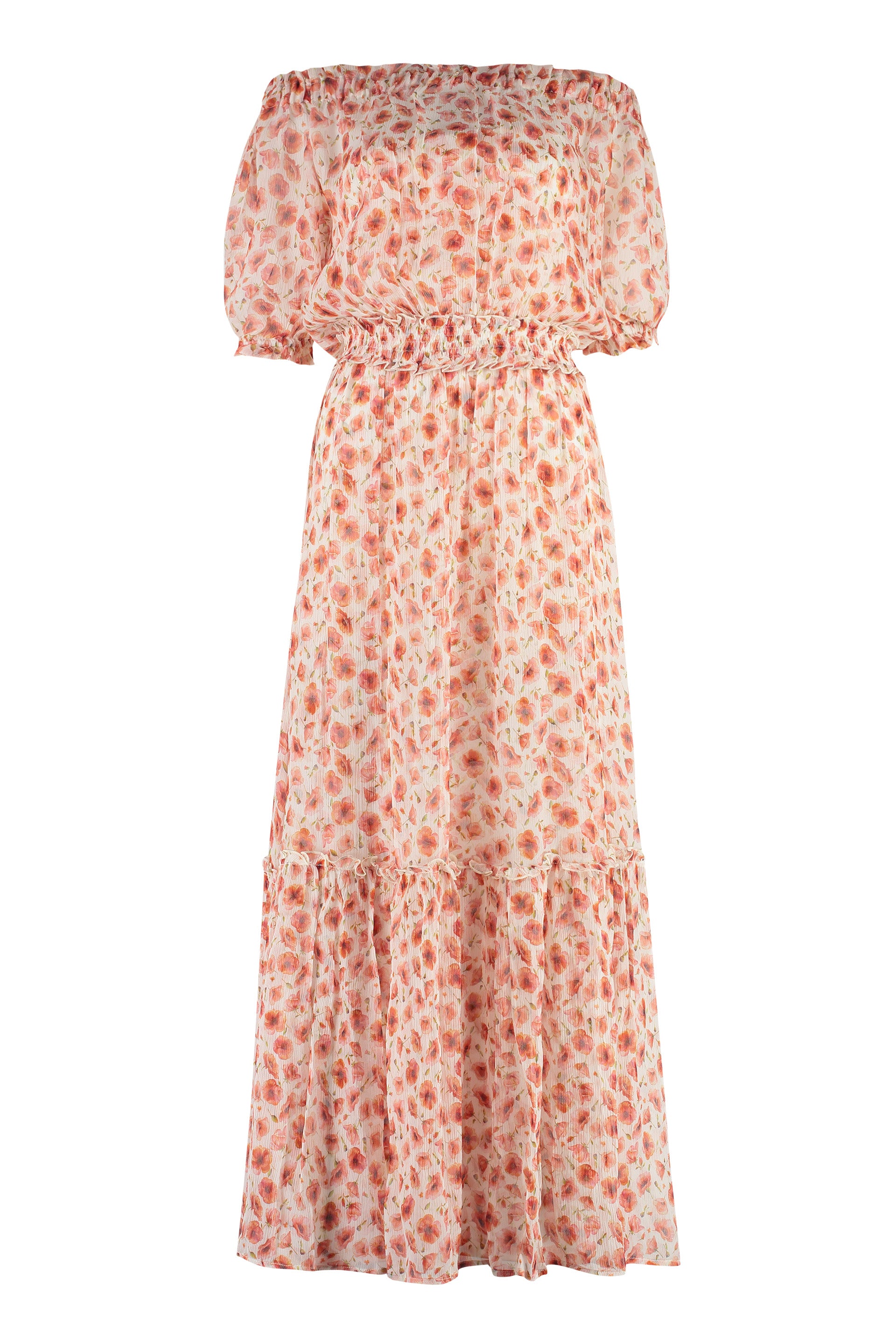 Picnic silk maxi dress