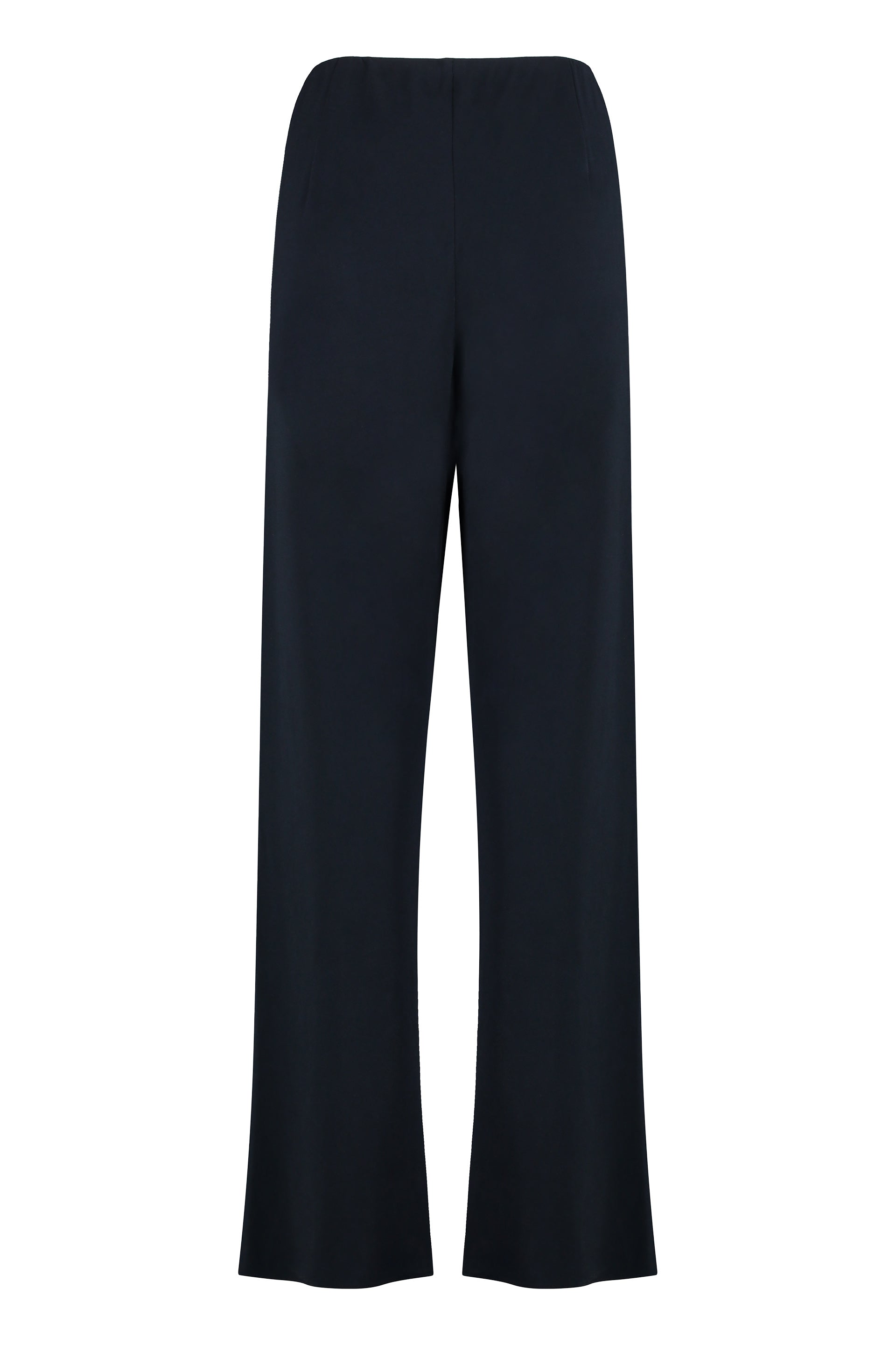 High-waist crêpe trousers