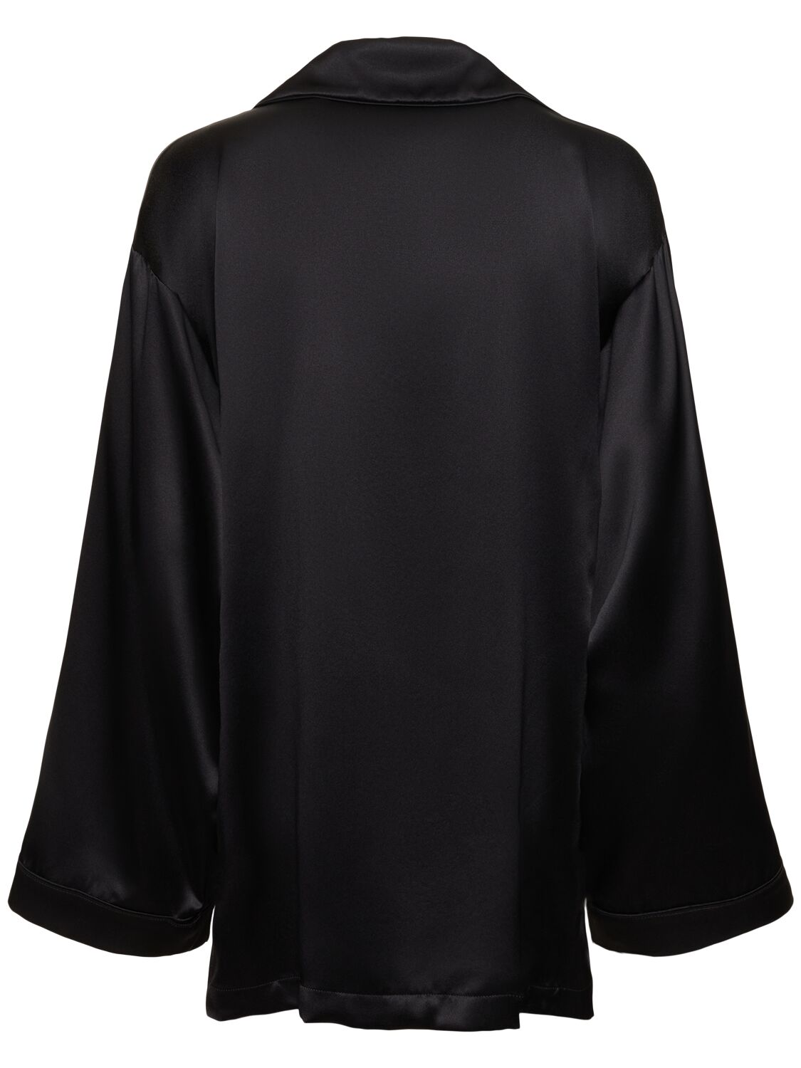 Elegant black silk shirt