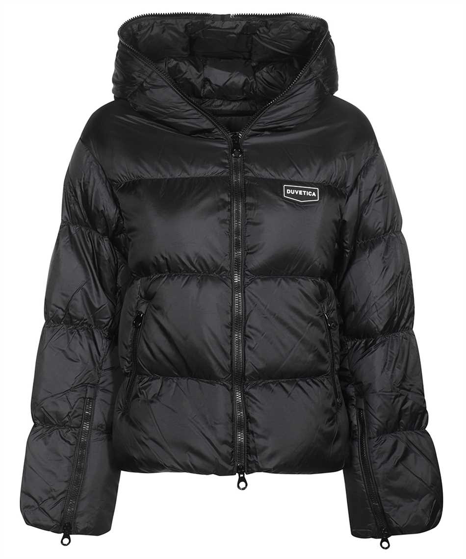 Hooded full-zip down jacket