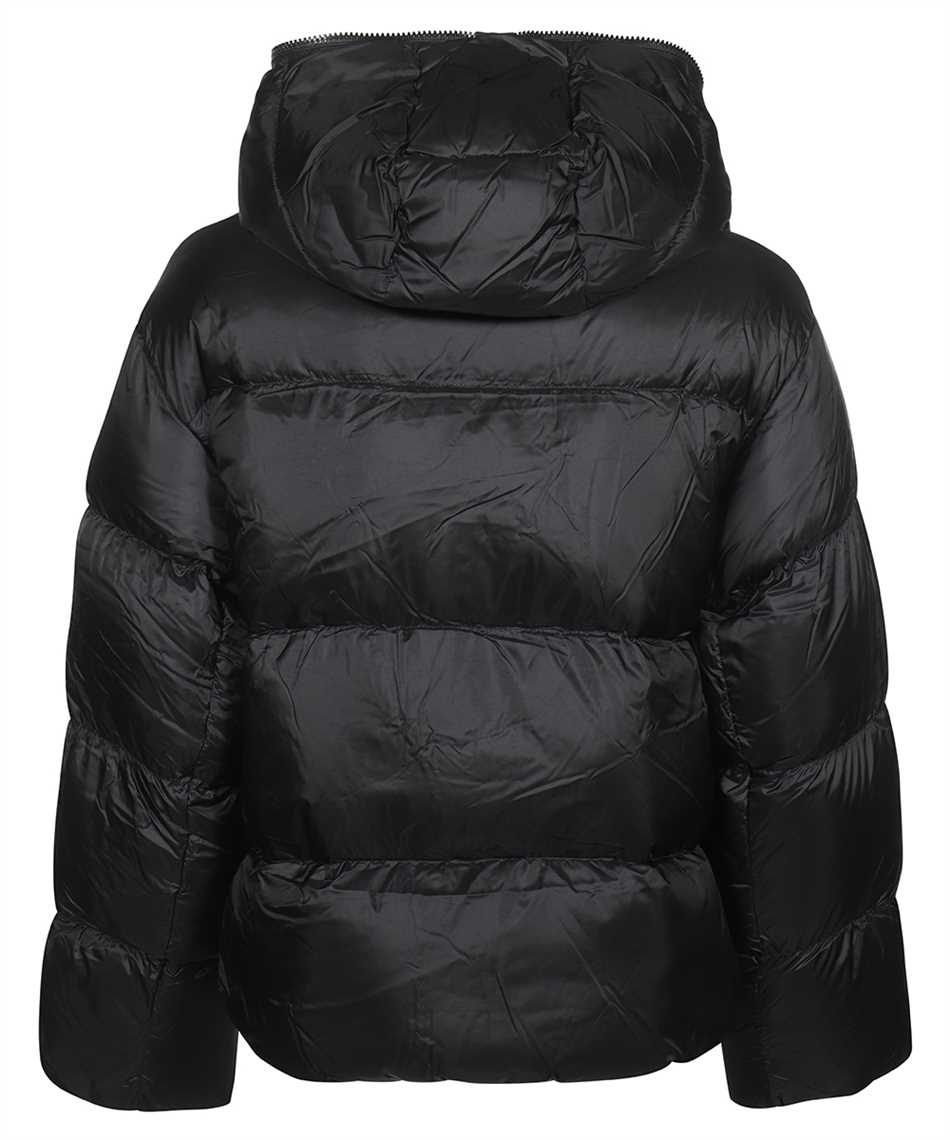 Hooded full-zip down jacket