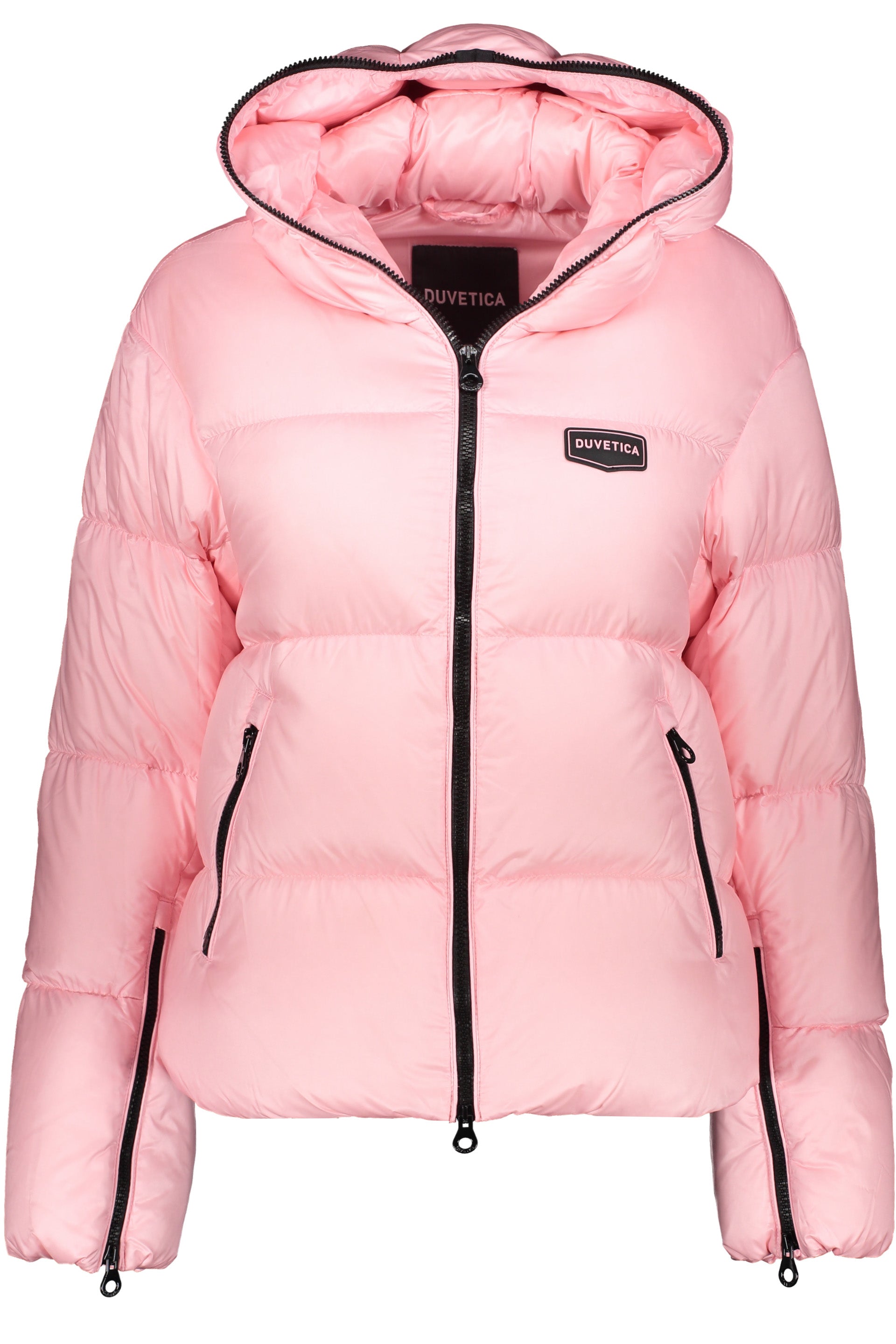 Hooded full-zip down jacket