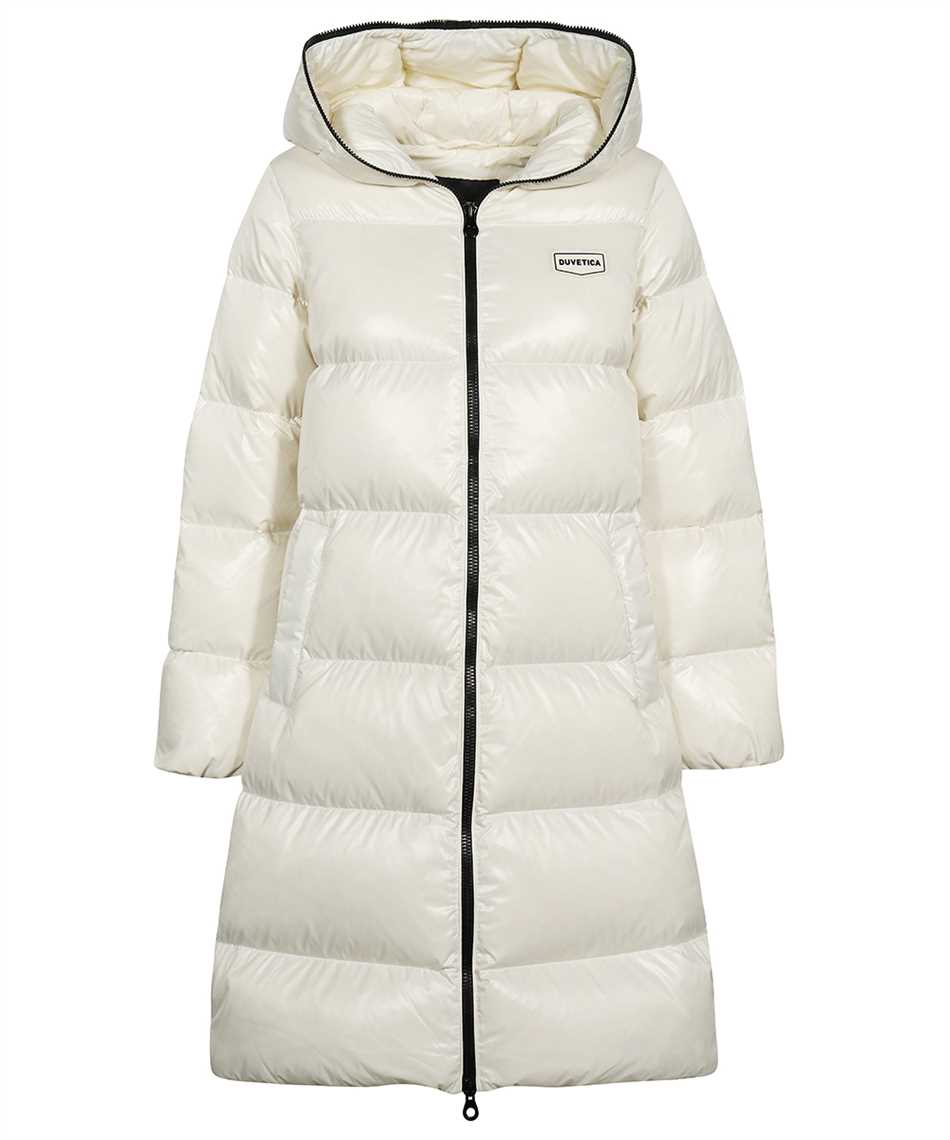 Long hooded down jacket