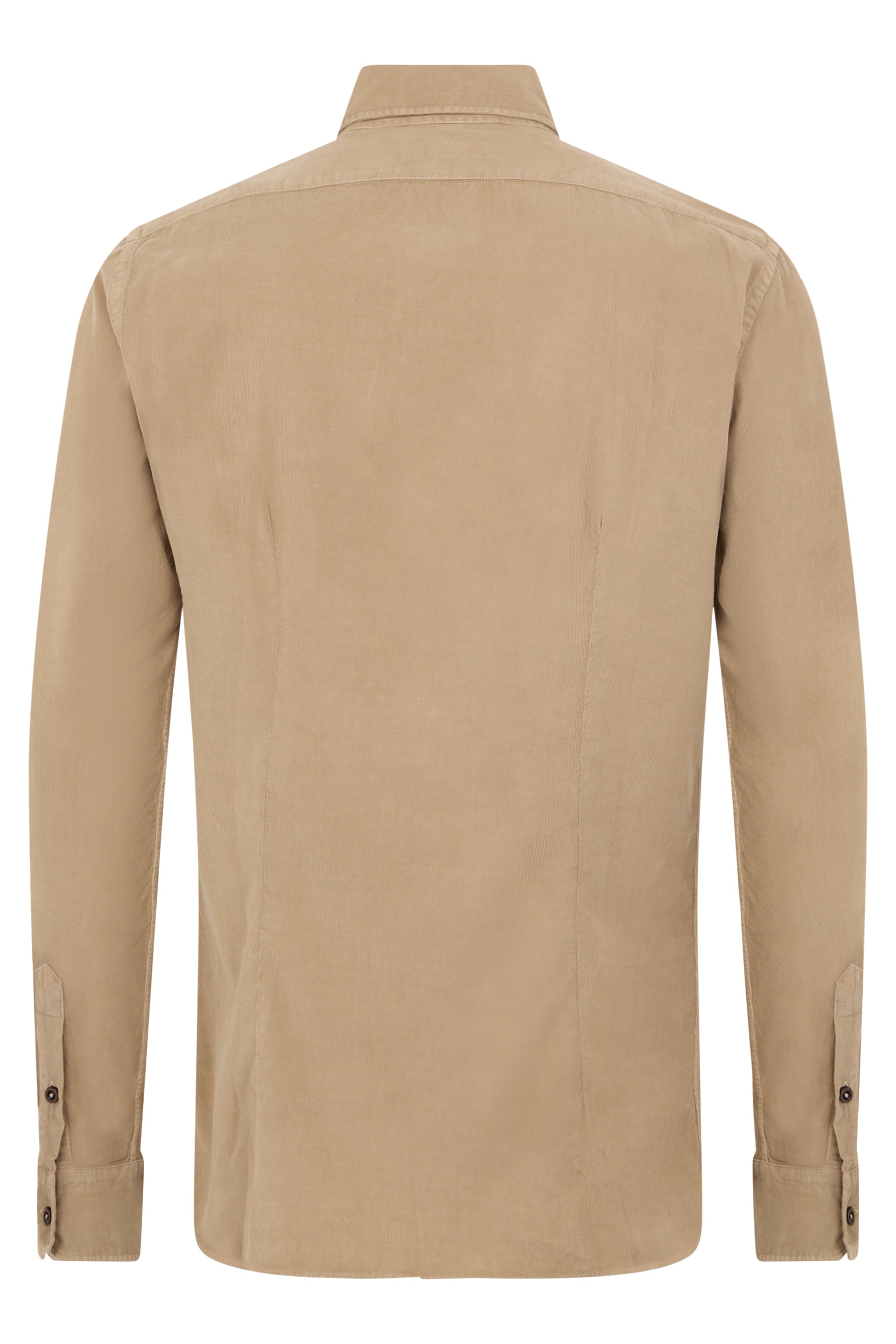 Elegant beige shirt with traditional collar