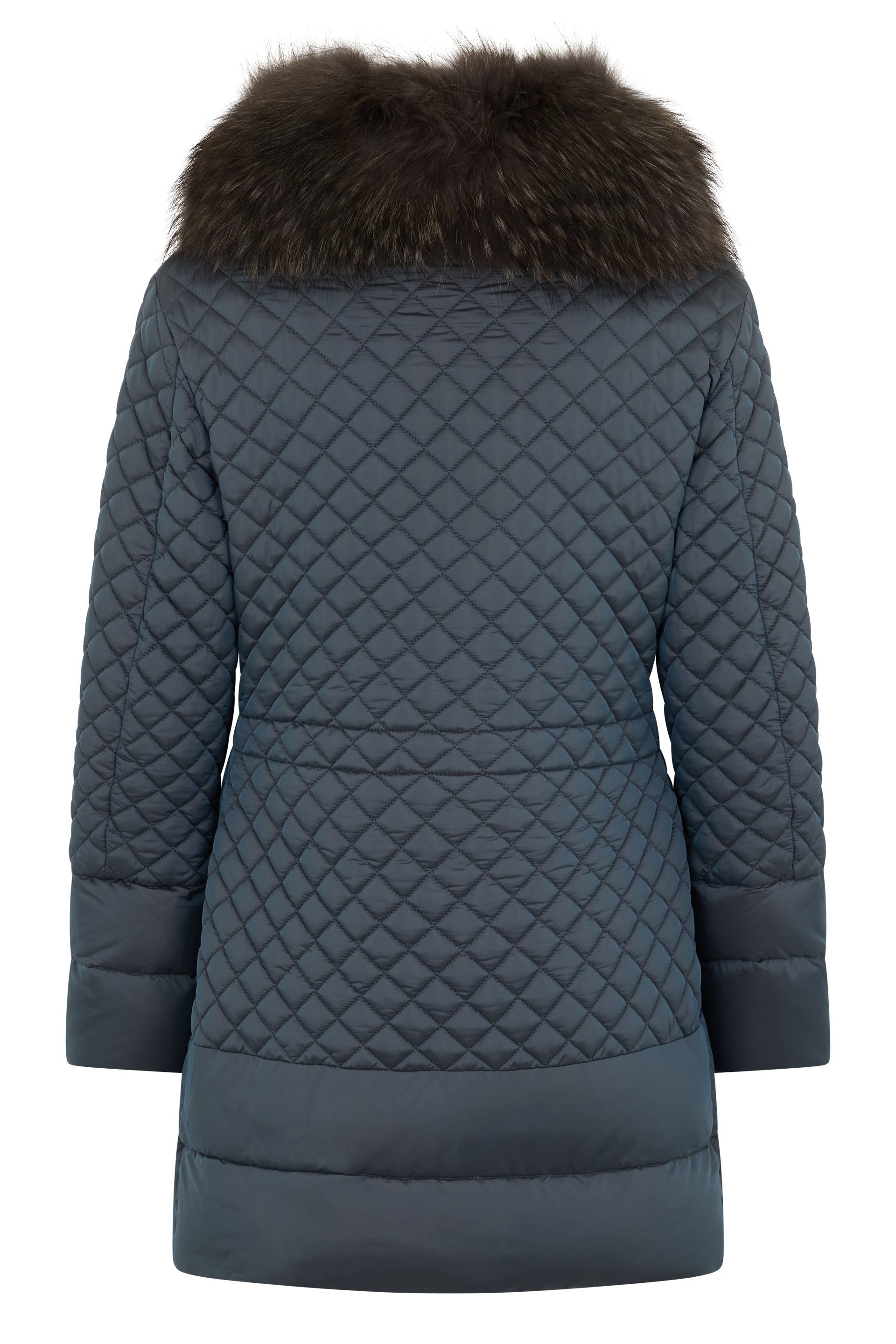 Elegant winter coat with fur collar