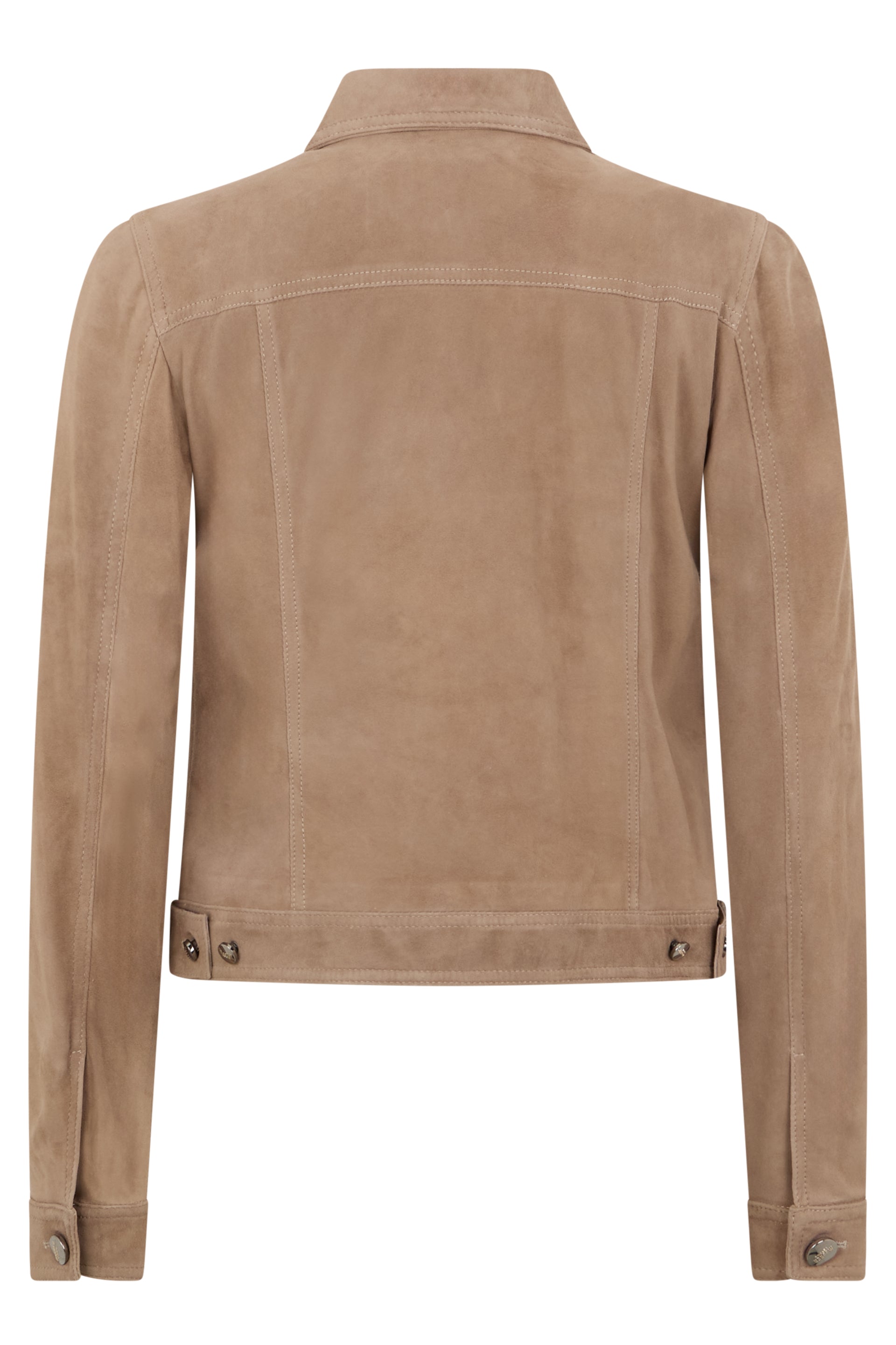 Elegant beige jacket with classic collar