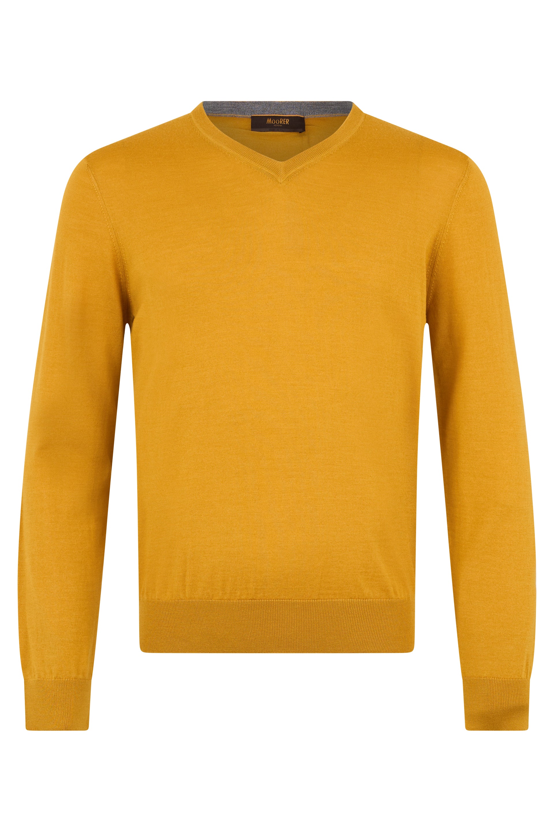 Yellow Classic Sweater with Long Sleeves