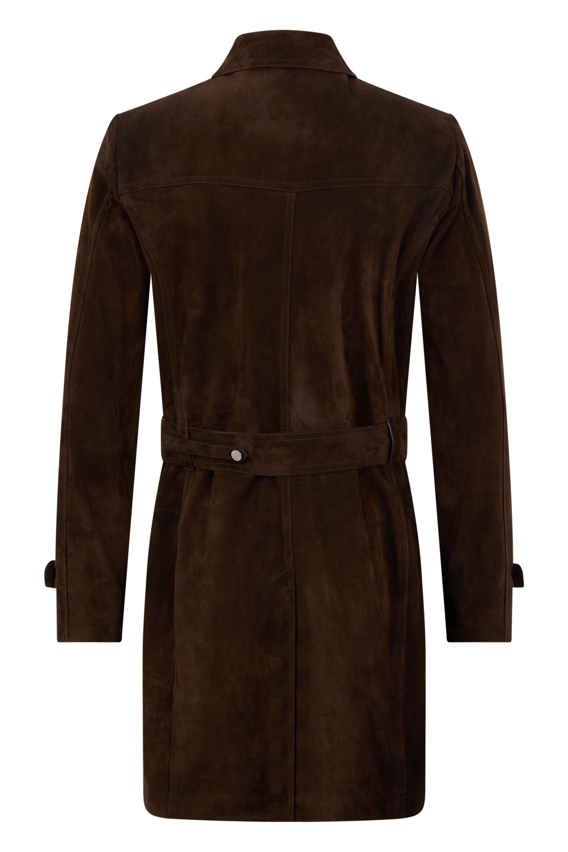 Classic dark brown coat, elegant and warm
