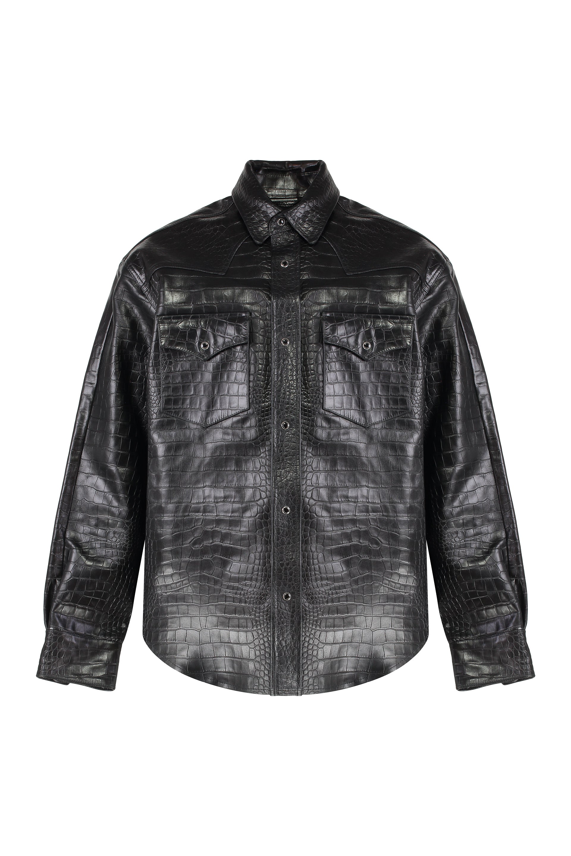 Leather overshirt