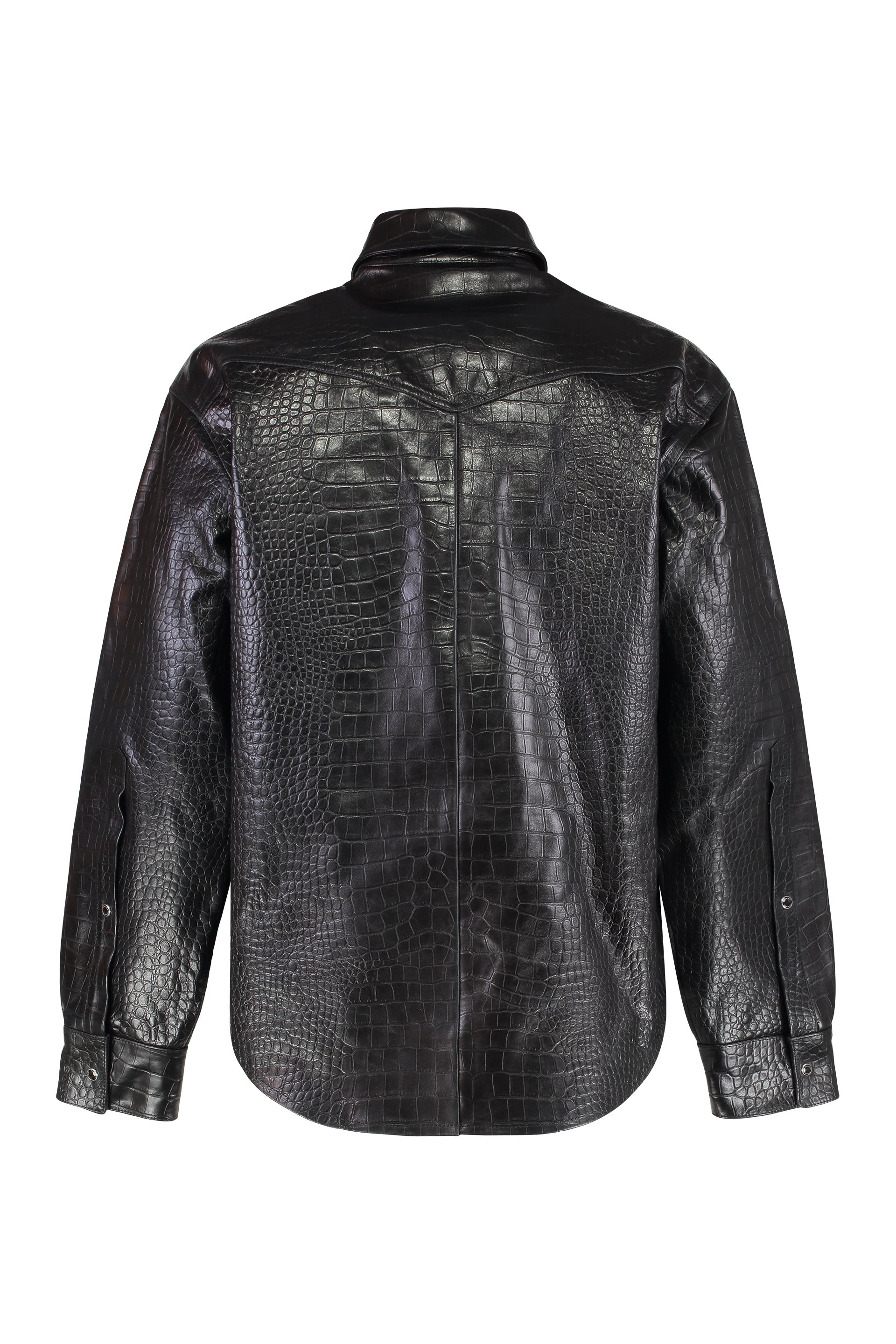 Leather overshirt