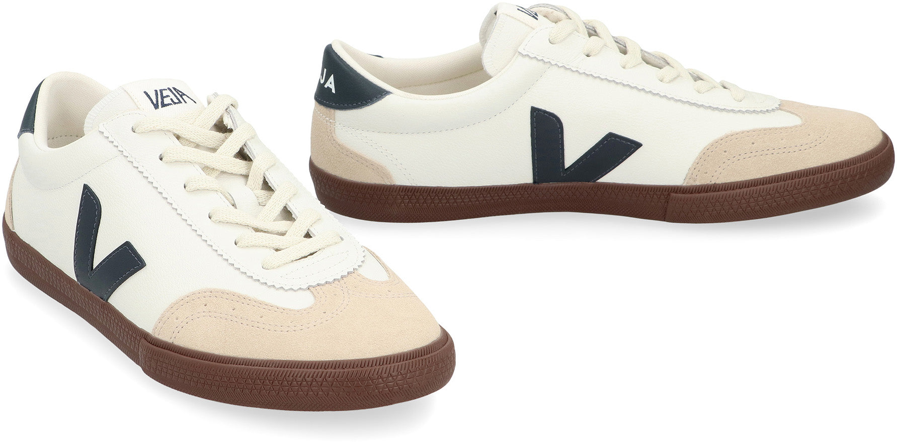 Low-top Volley sneakers in leather