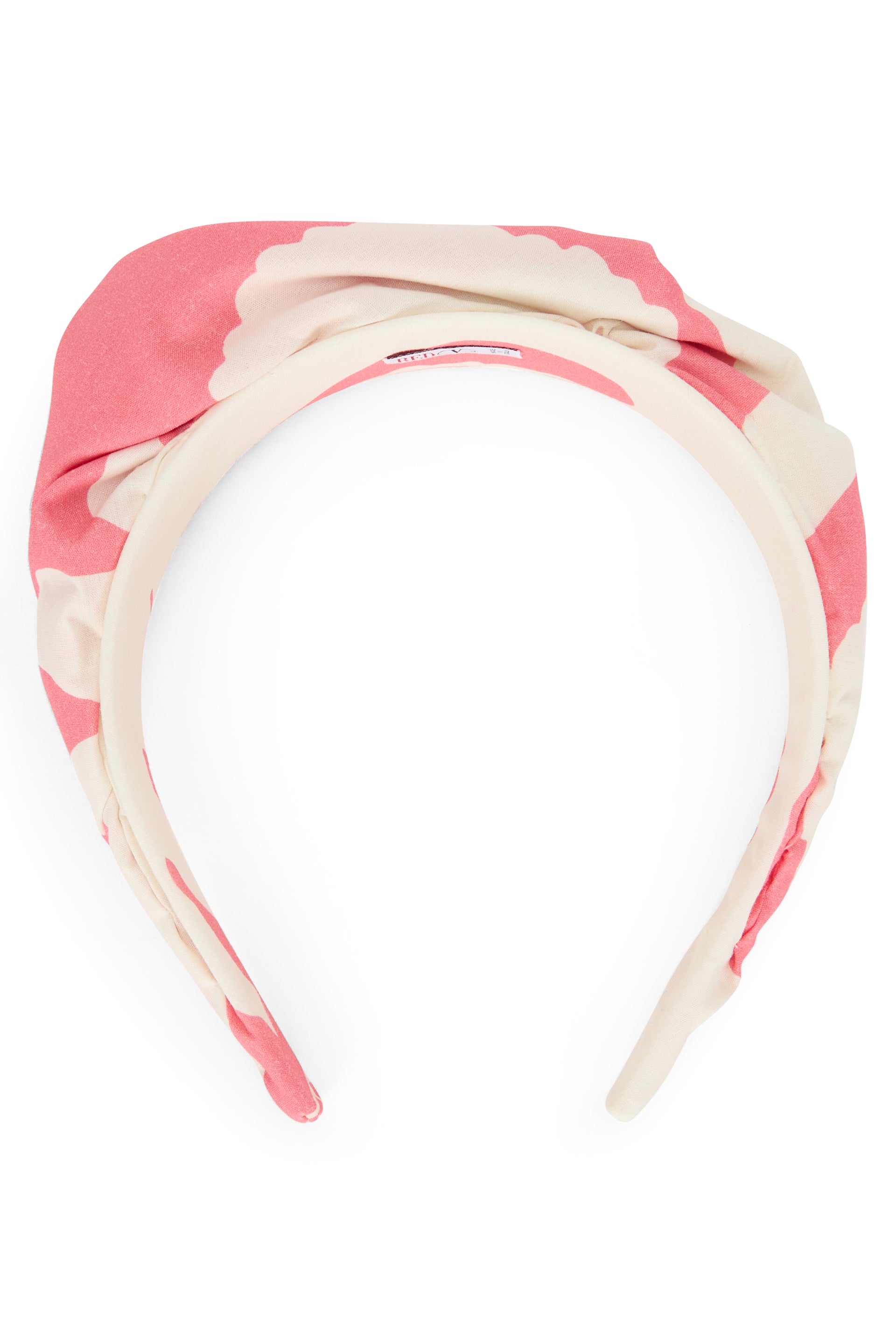 Elegant white cream and pink headband for any occasion.