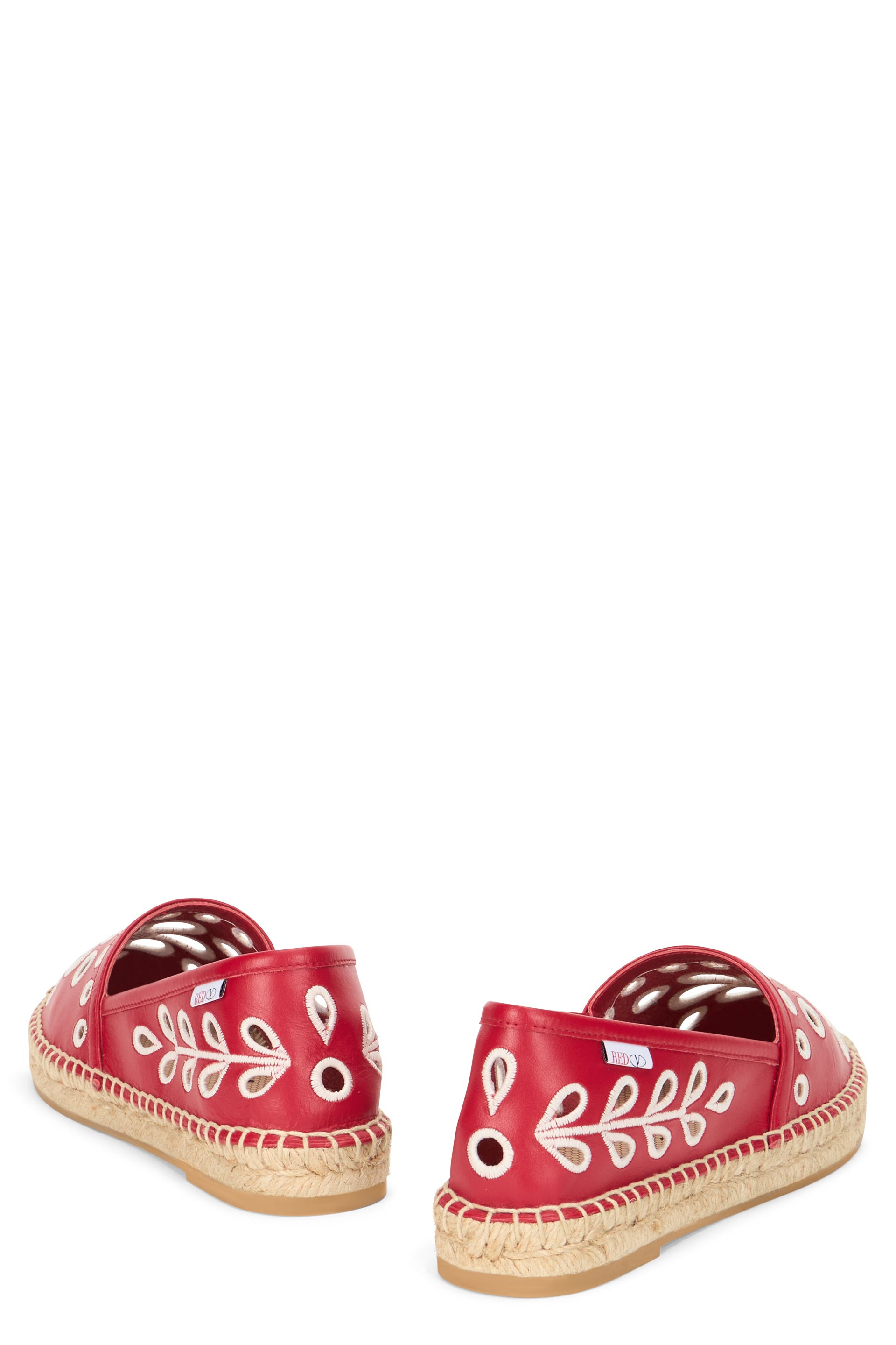 Red summer espadrille slip-on, light and comfortable