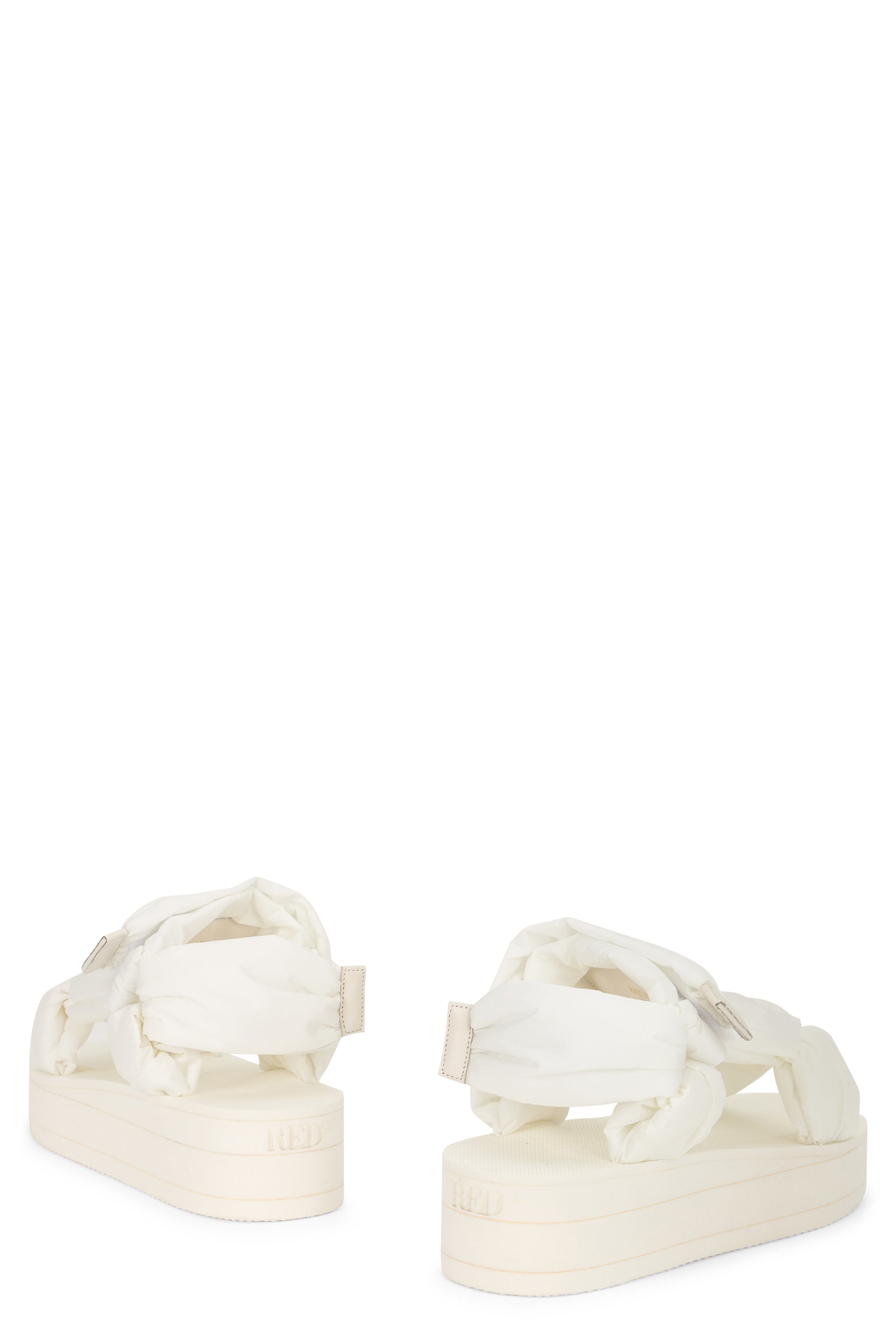 Elegant sandals in cream white minimalistic color for any occasion.