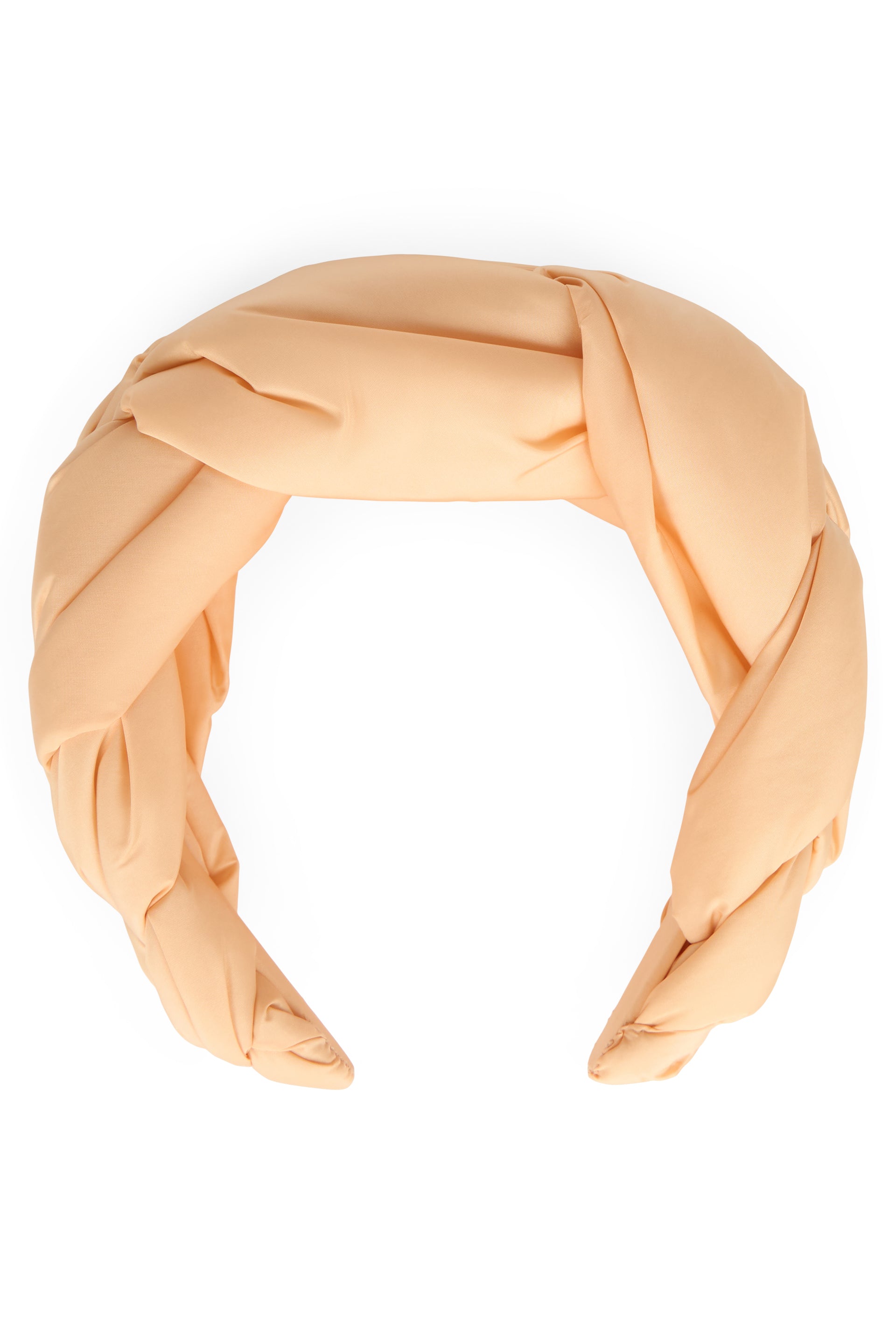 Beige headband, elegant and versatile.