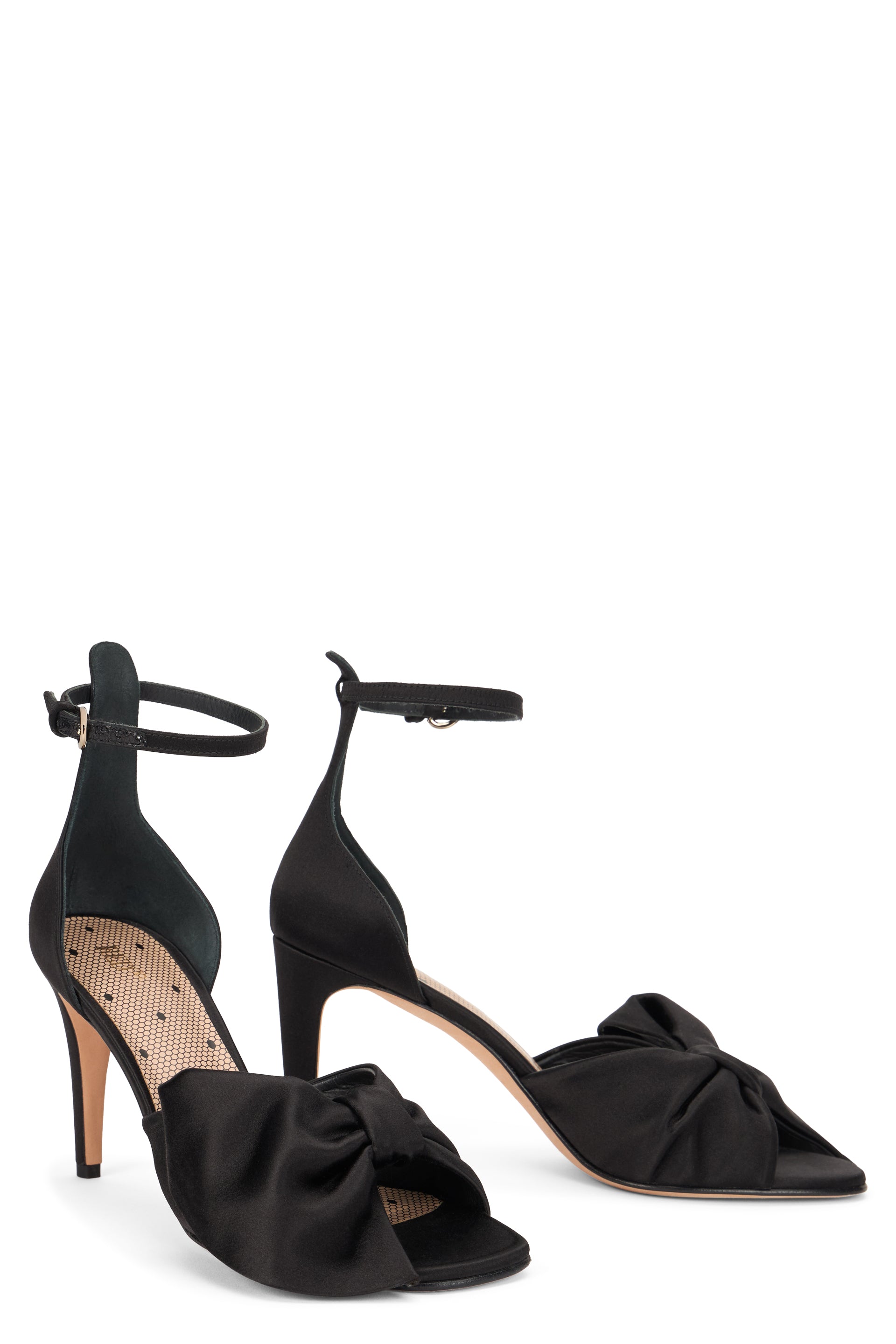 Elegant high-heeled black shoe.