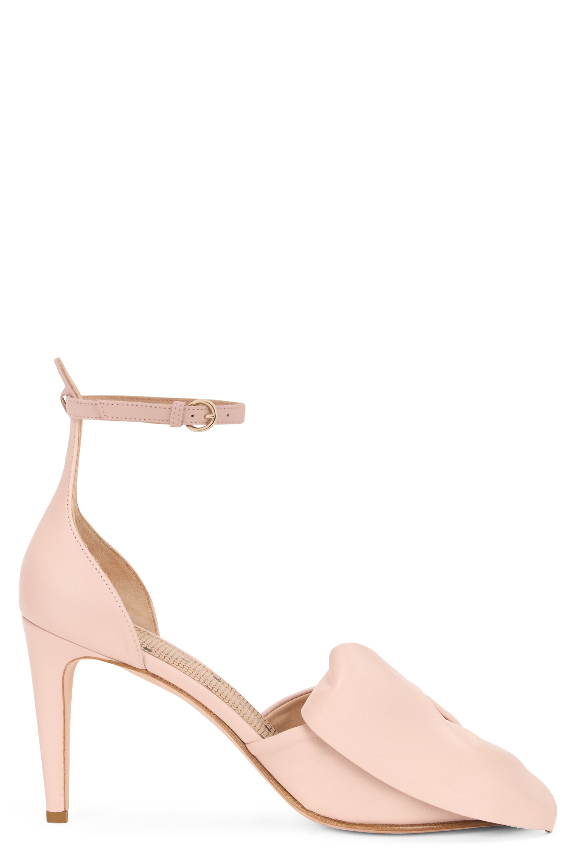 Elegant pink shoes with high heels.