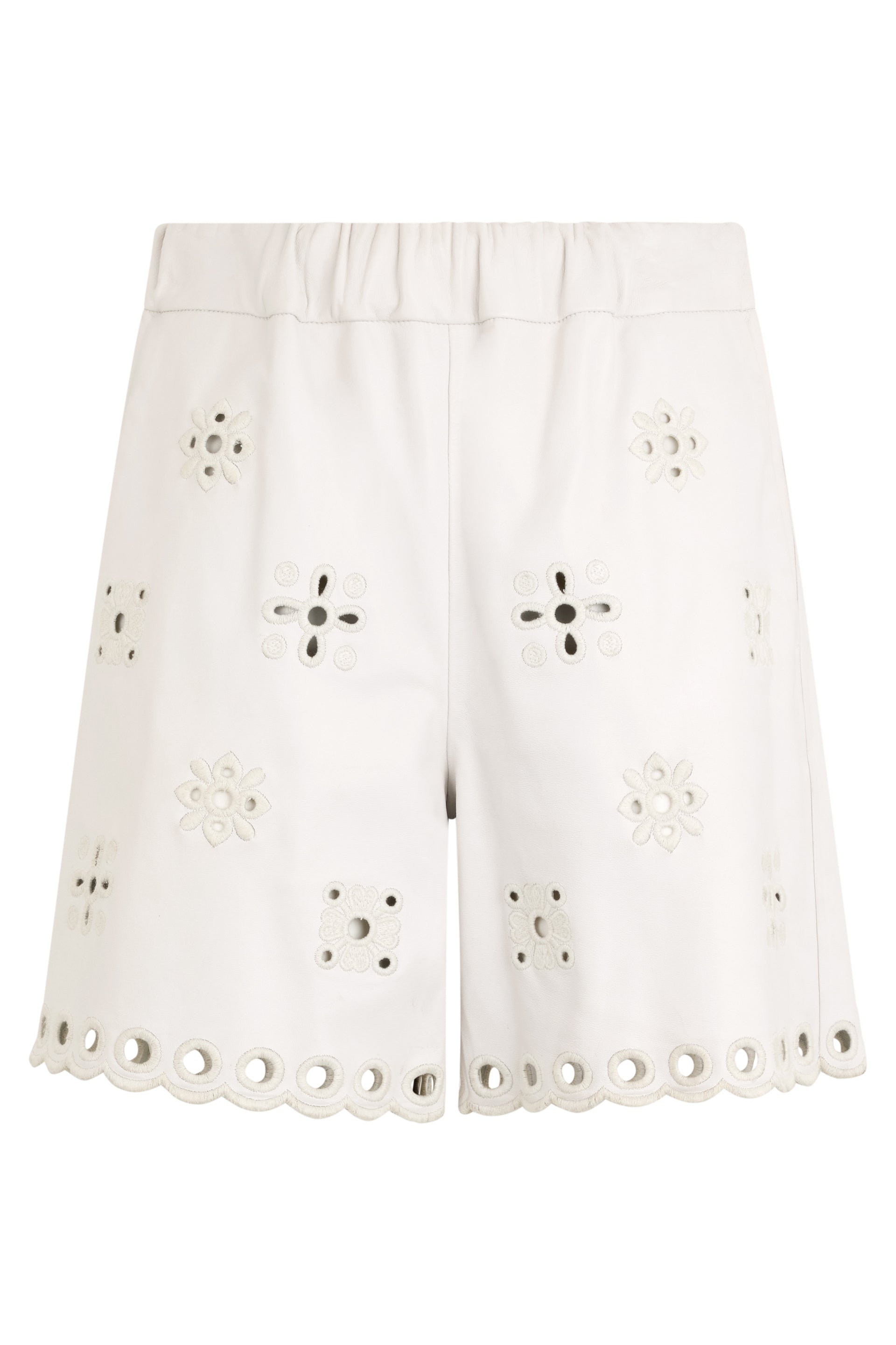 White cream shorts elegant.