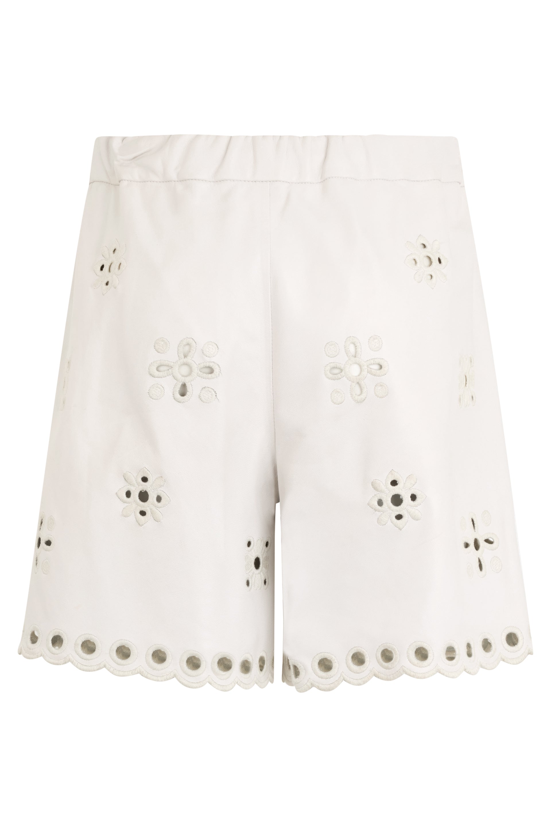 White cream shorts elegant.