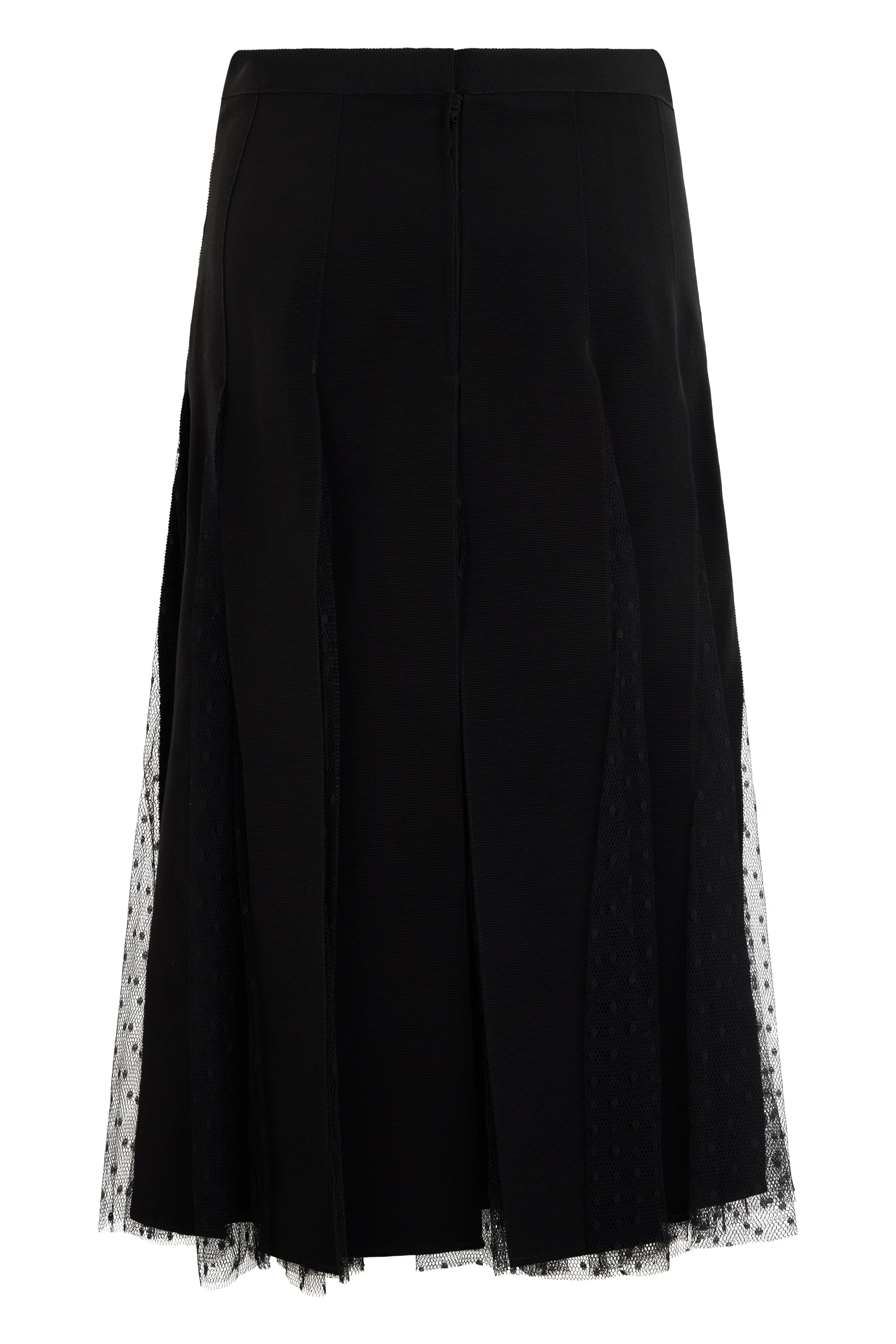 Elegant and versatile black skirt.