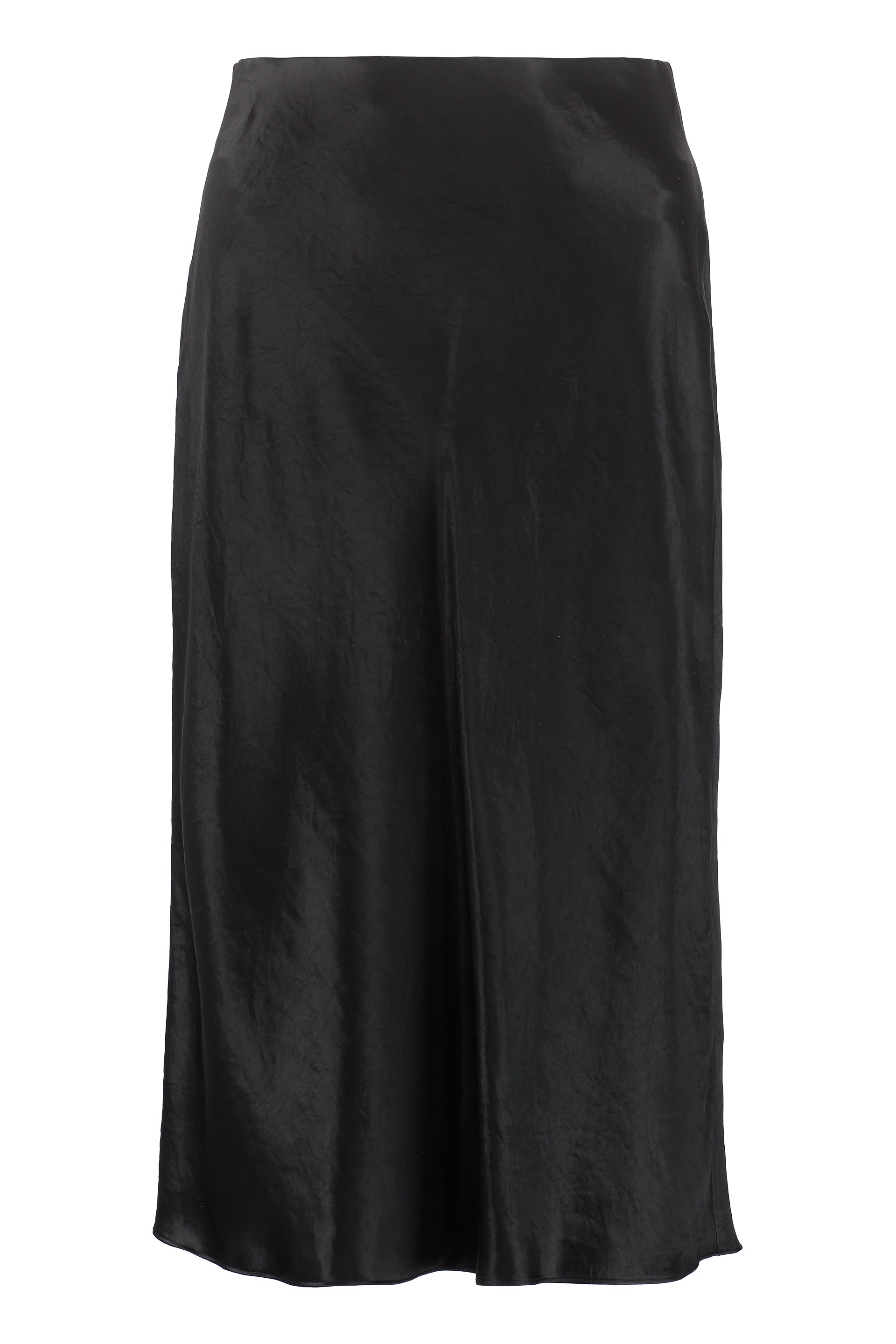 Satin midi skirt