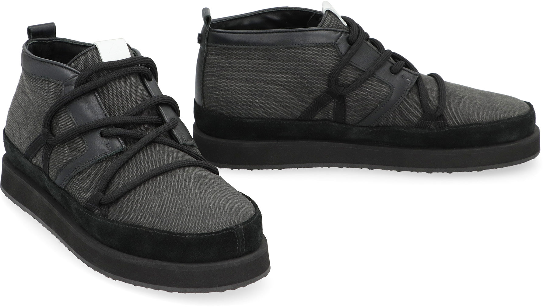 Canvas mid-top sneakers