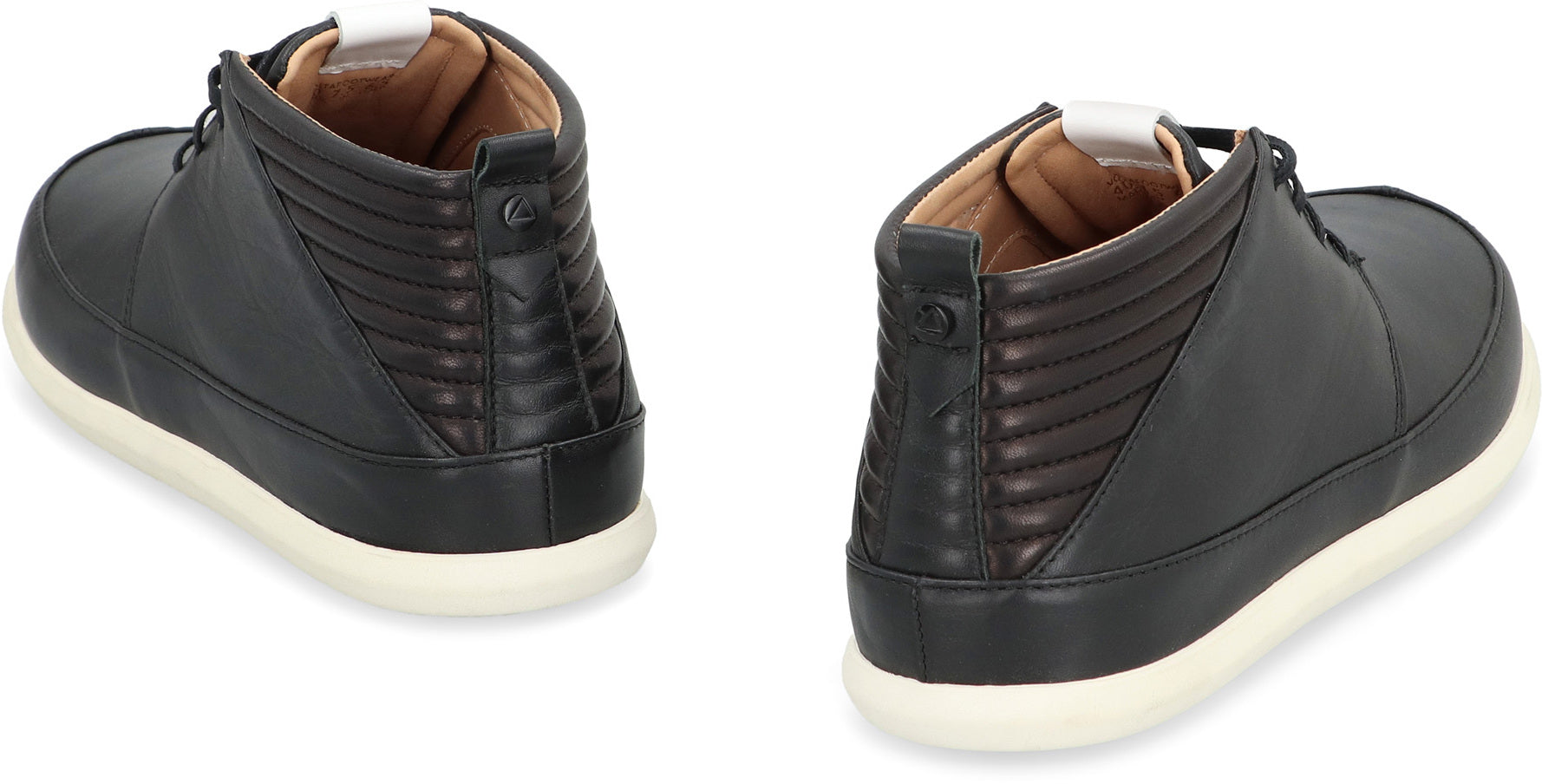 Leather mid-top sneakers