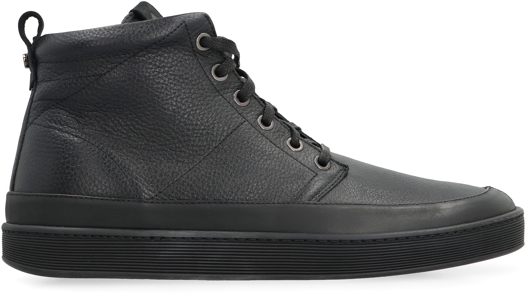 Leather high-top sneakers