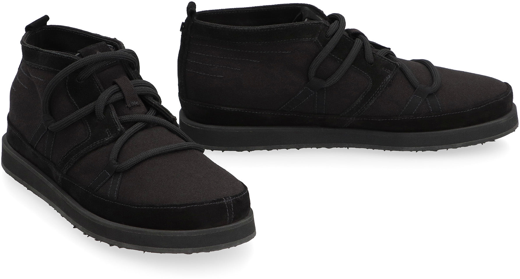 Canvas mid-top sneakers