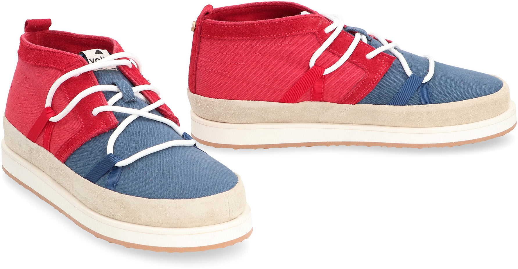 Canvas mid-top sneakers