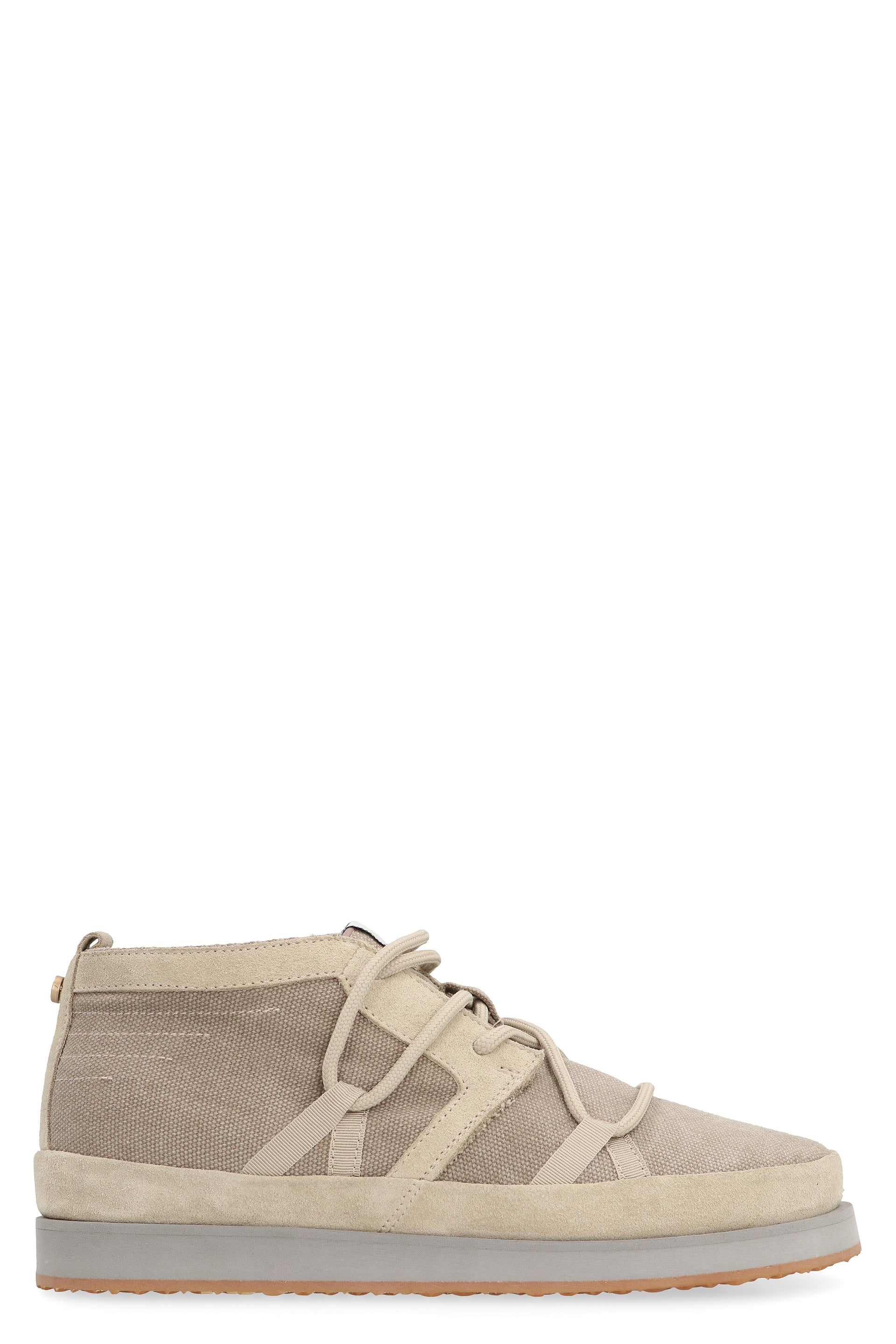 Canvas mid-top sneakers