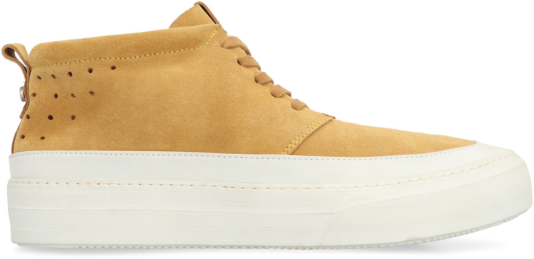 Suede mid-top sneakers