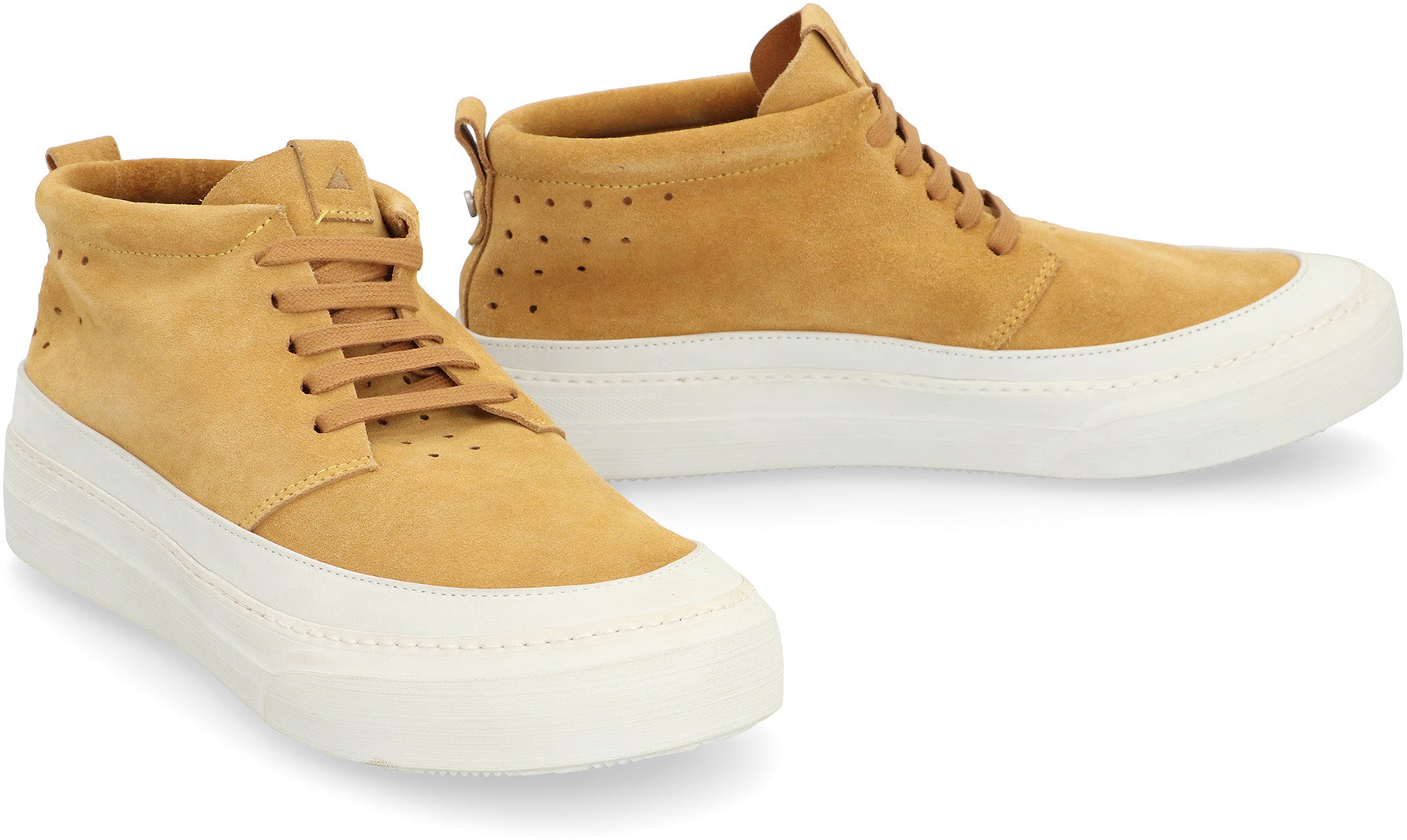 Suede mid-top sneakers