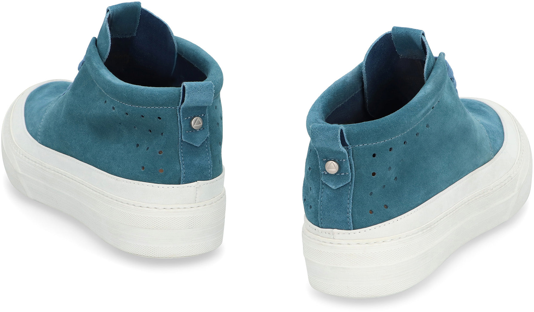 Suede mid-top sneakers