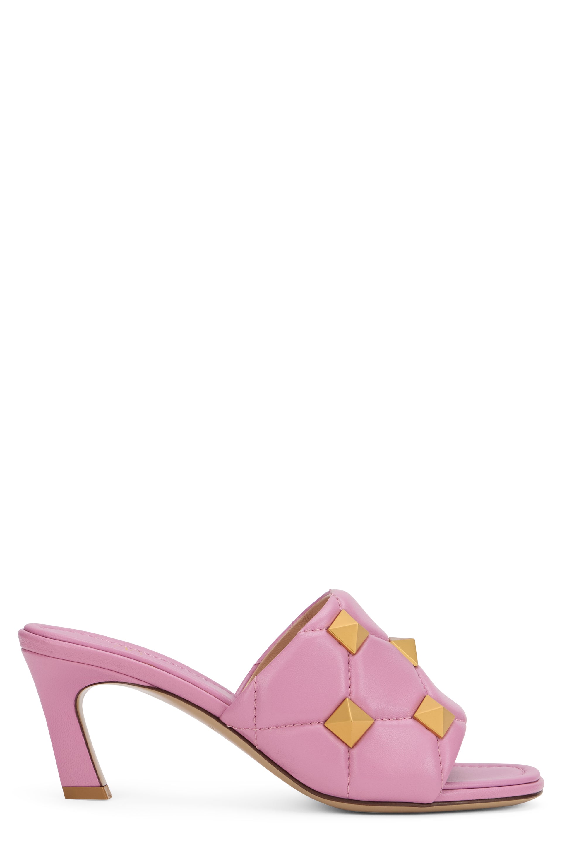 Pointed open-toe shoes in pink color with an elegant style.