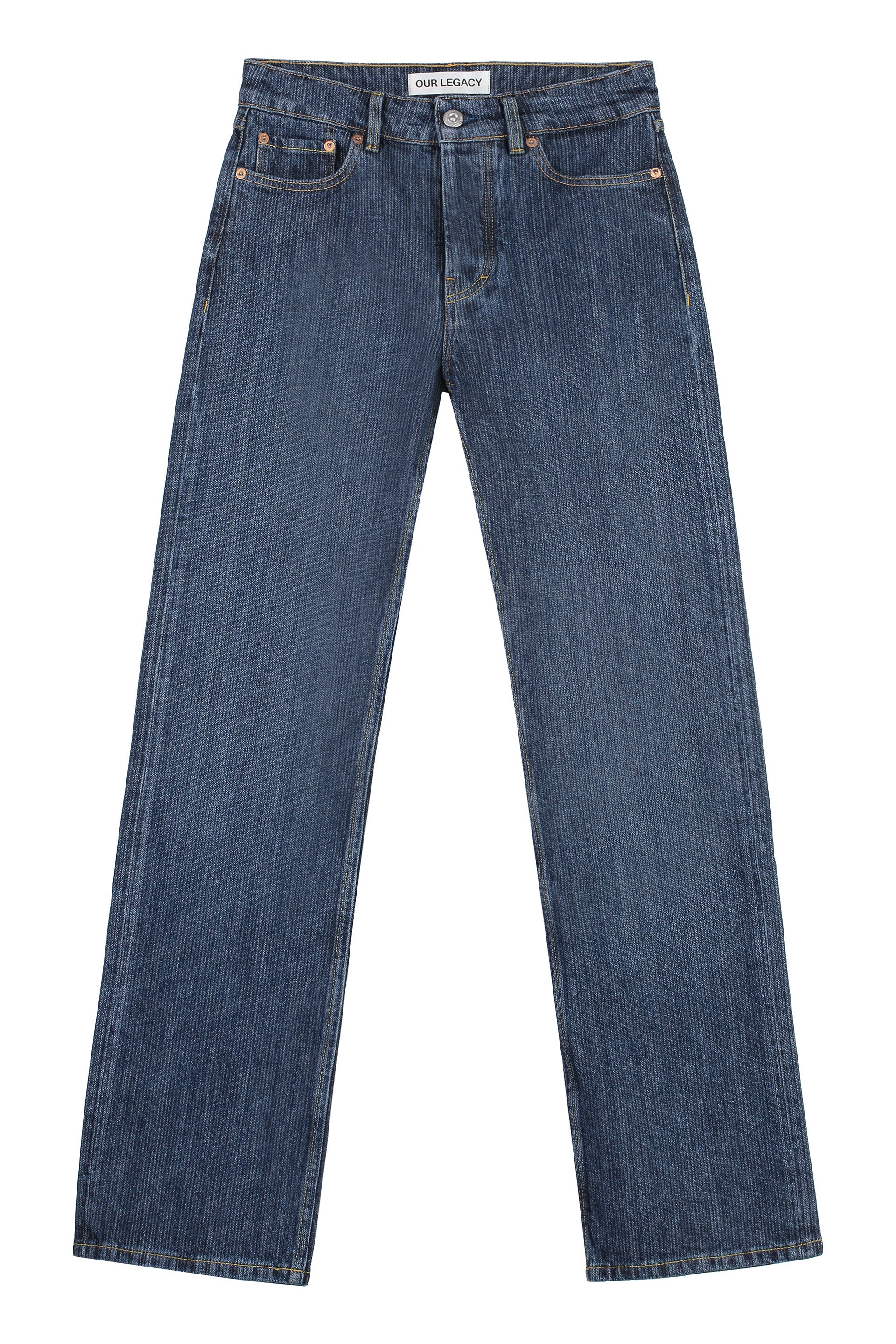 5-pocket straight-leg jeans