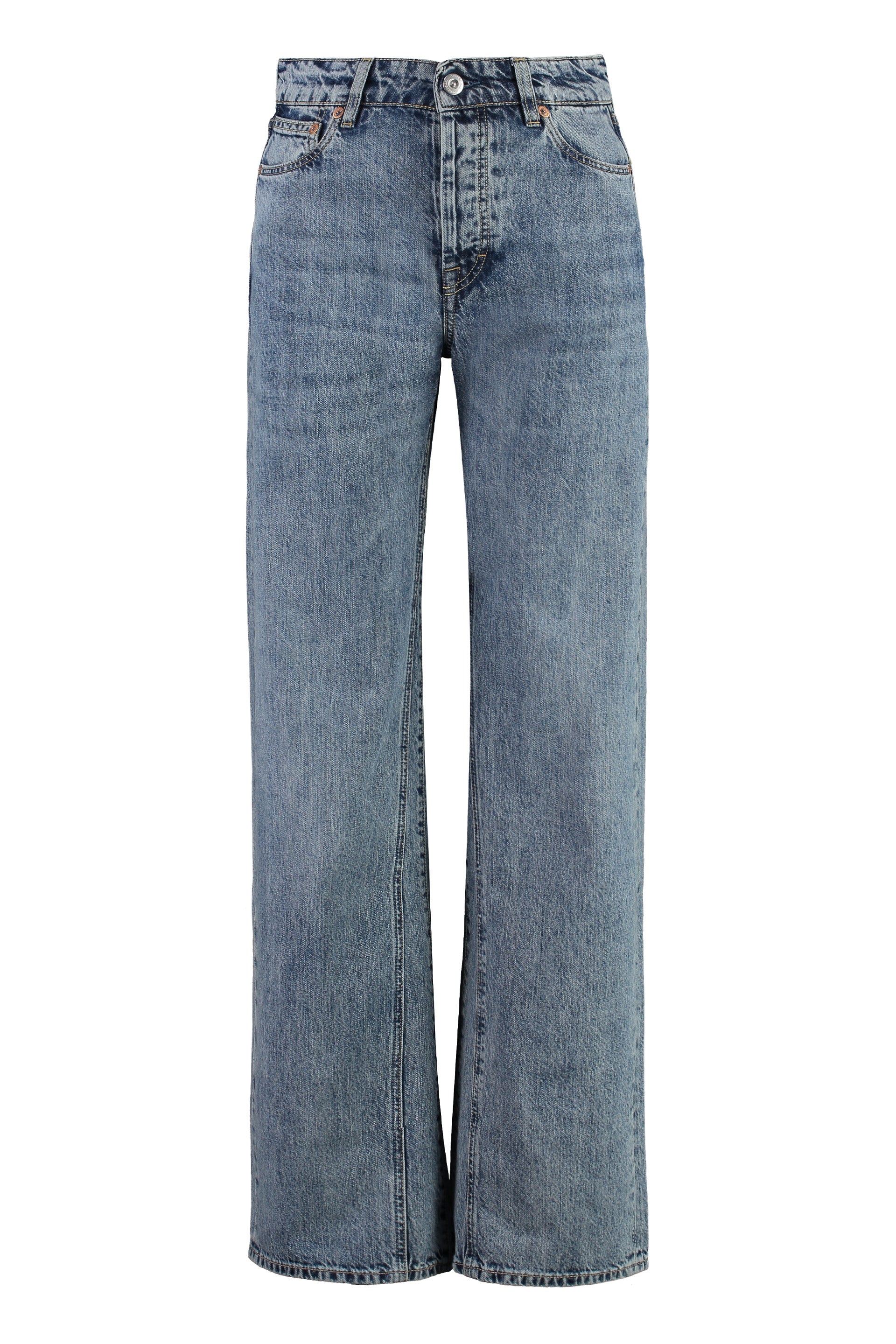 Treble 5-pocket straight-leg jeans