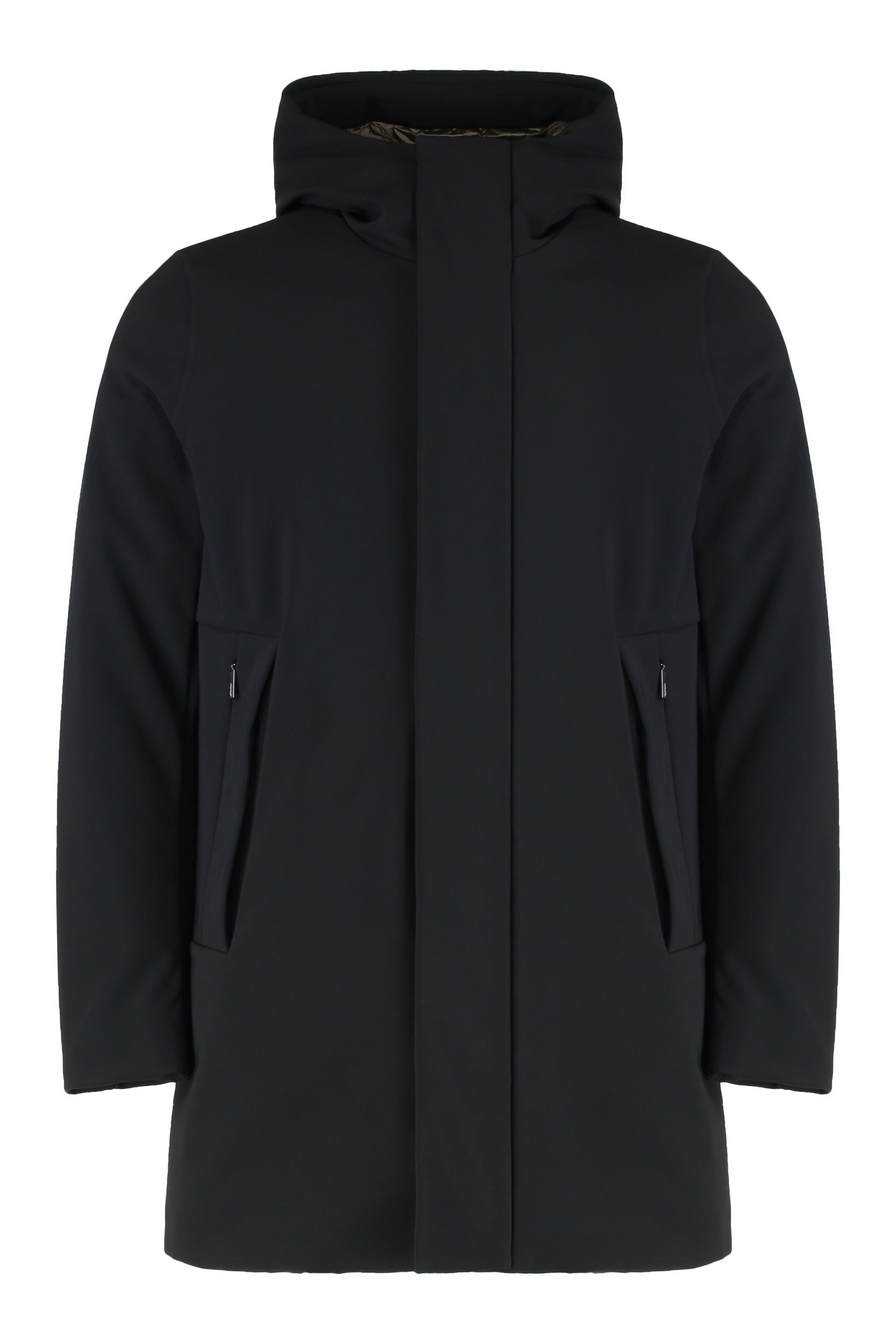 Eskimo jacket in technical fabric with hood