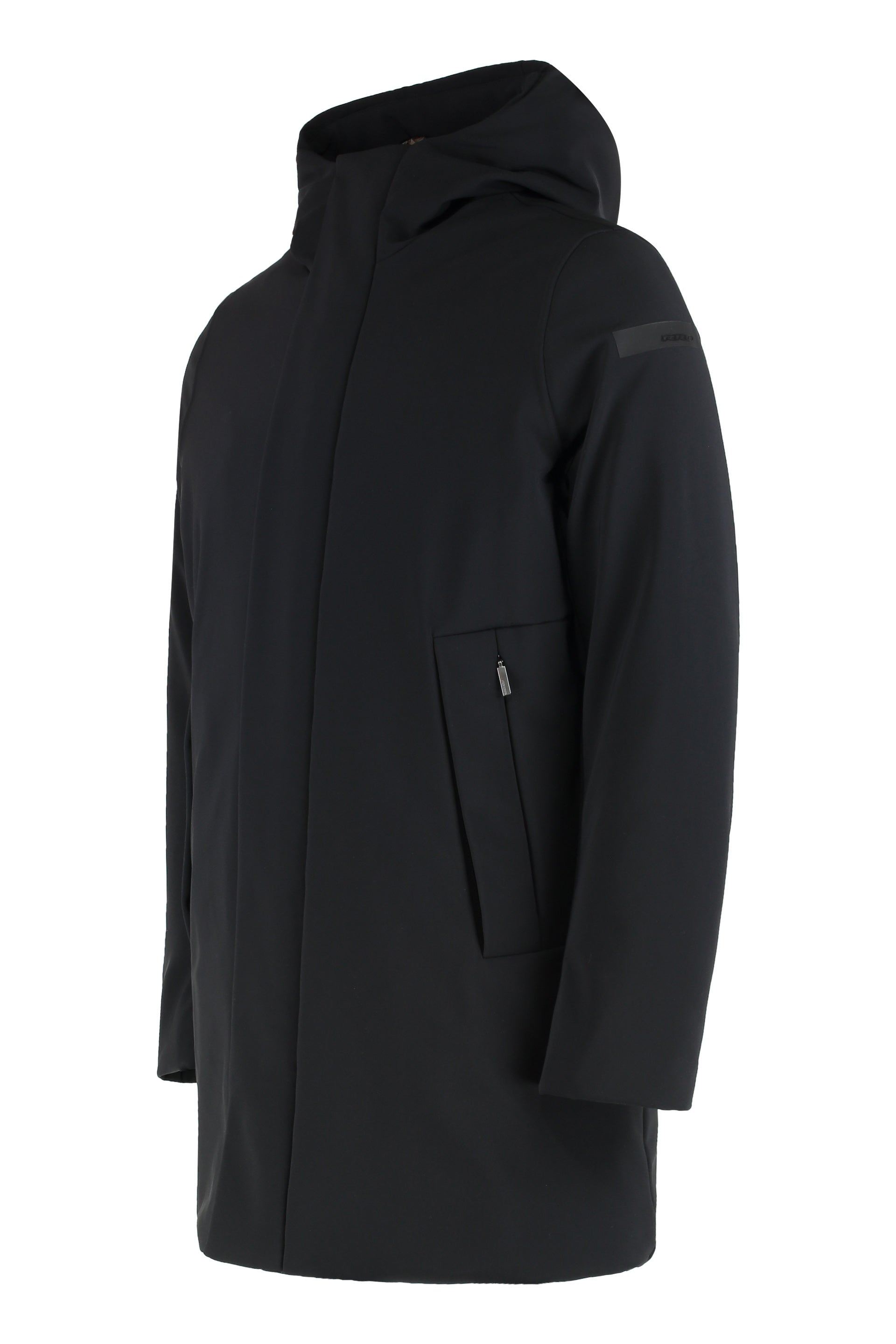 Eskimo jacket in technical fabric with hood