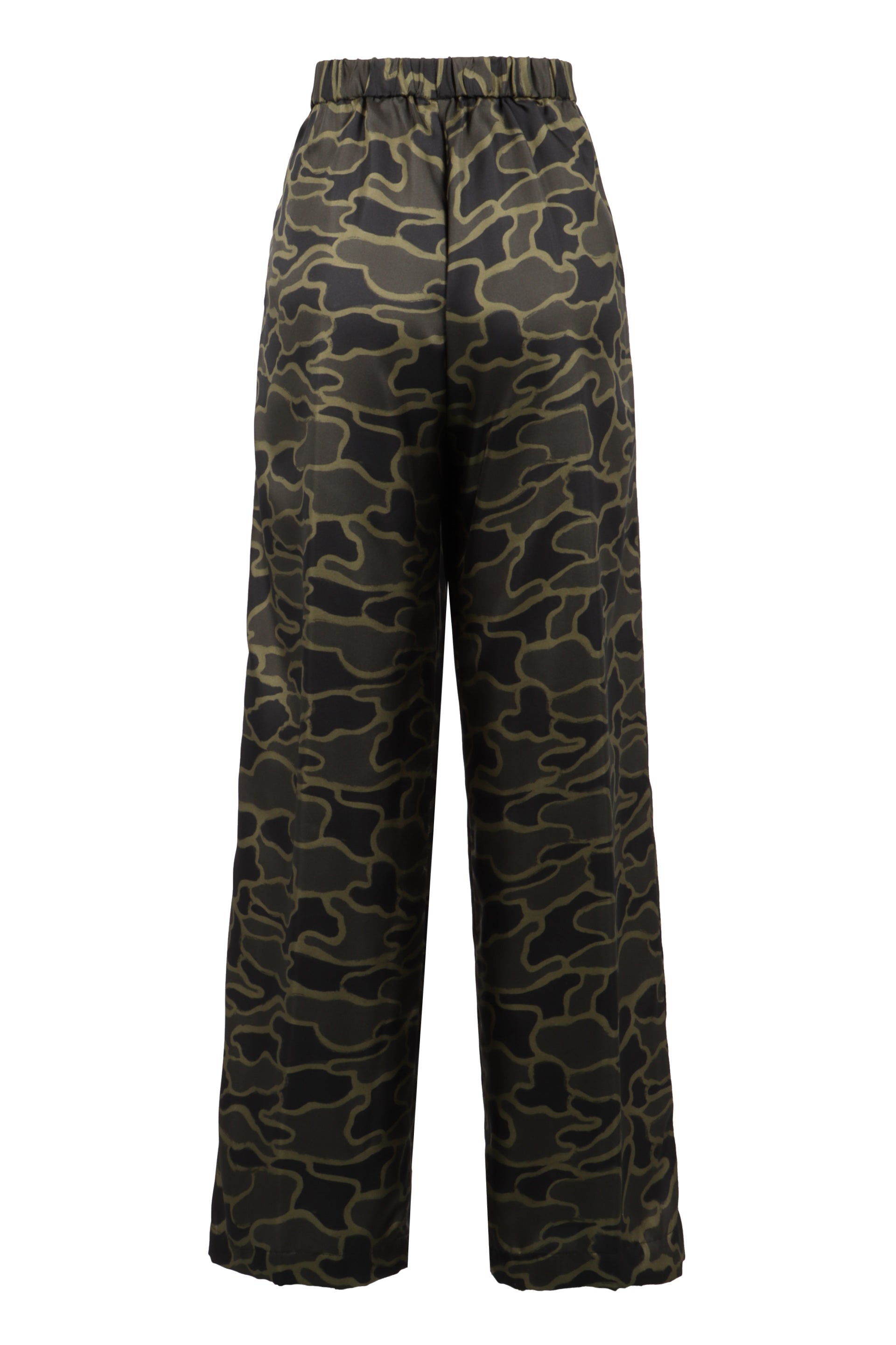 Printed silk pants