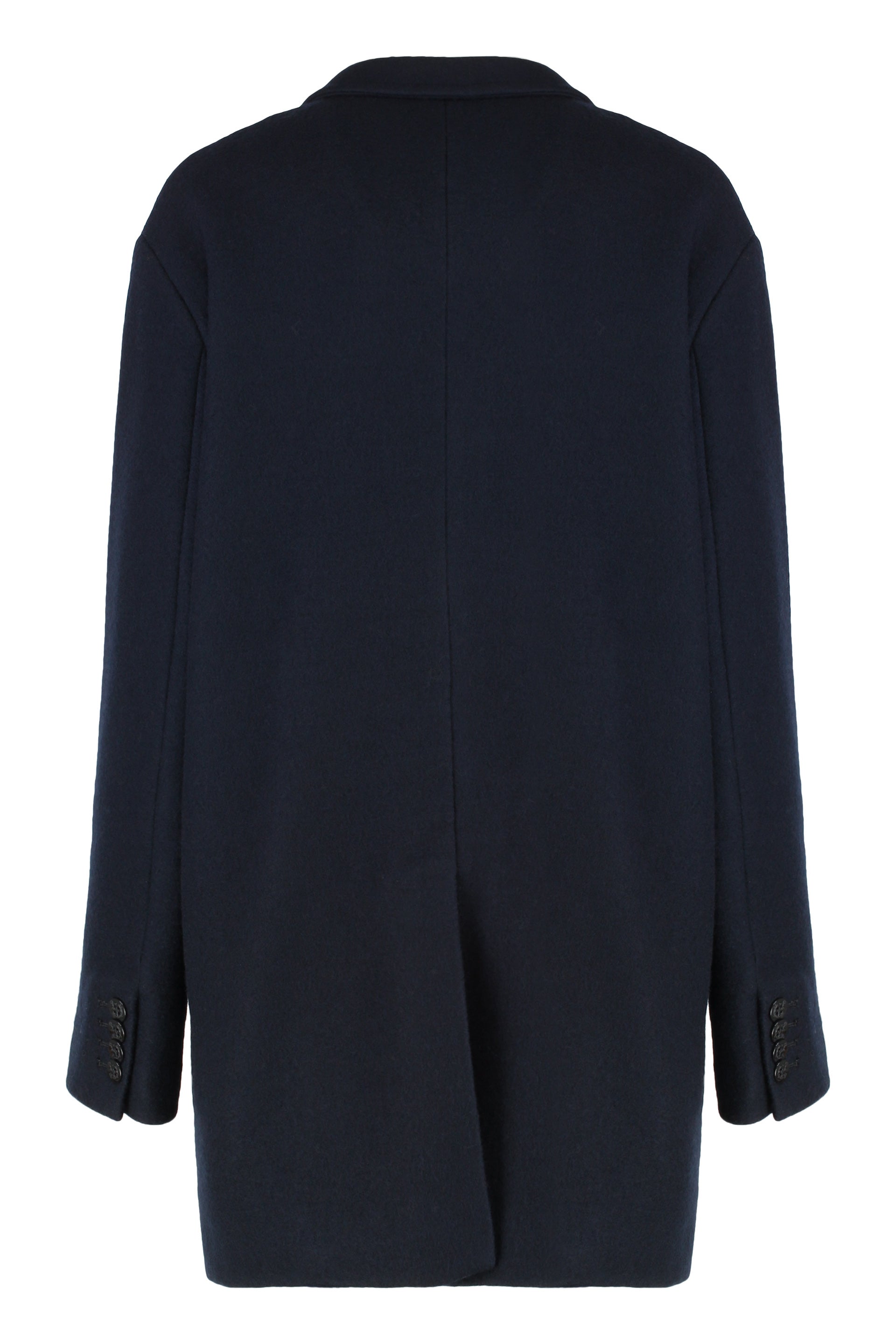 Double-breasted wool coat