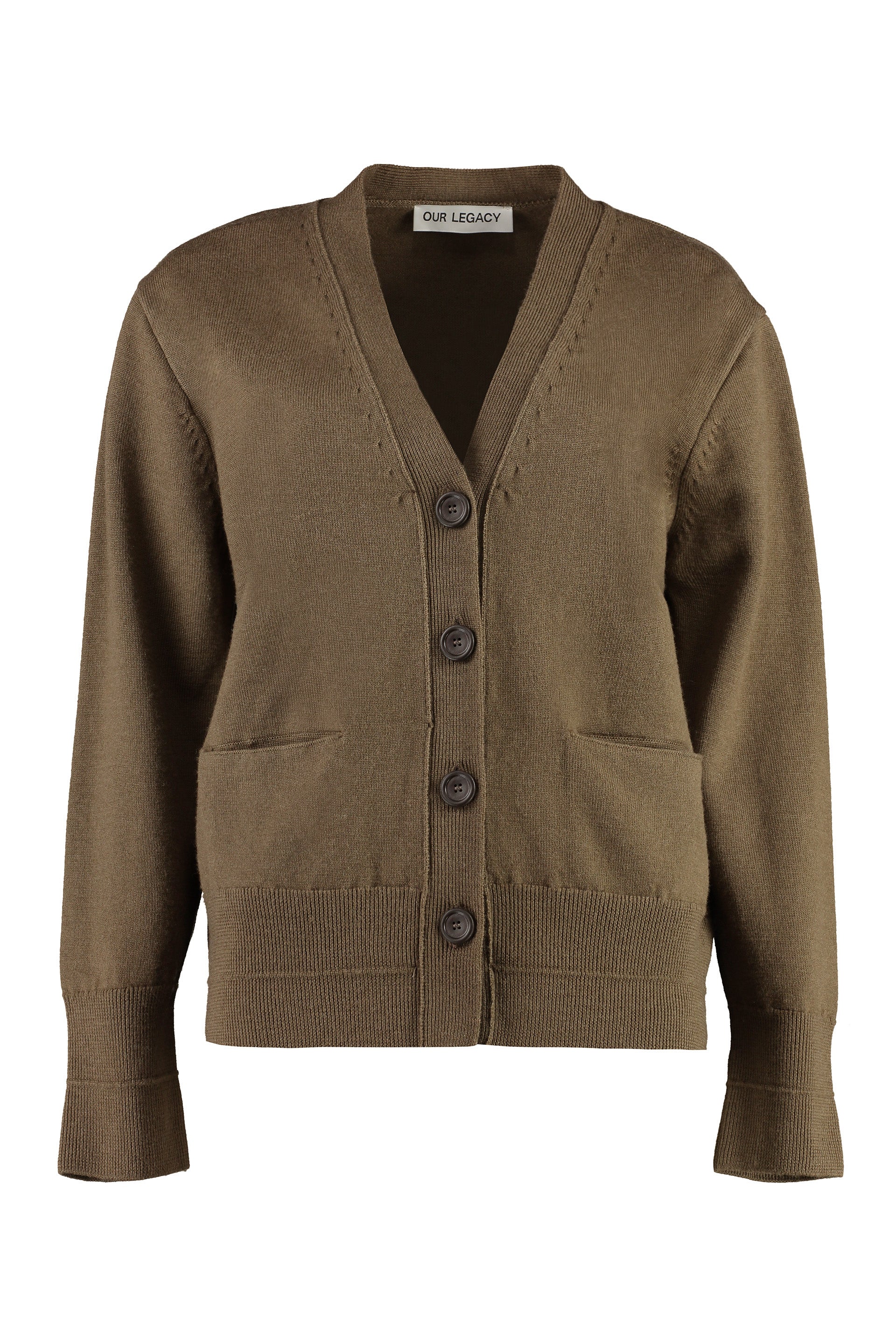 Compressed merino wool cardigan