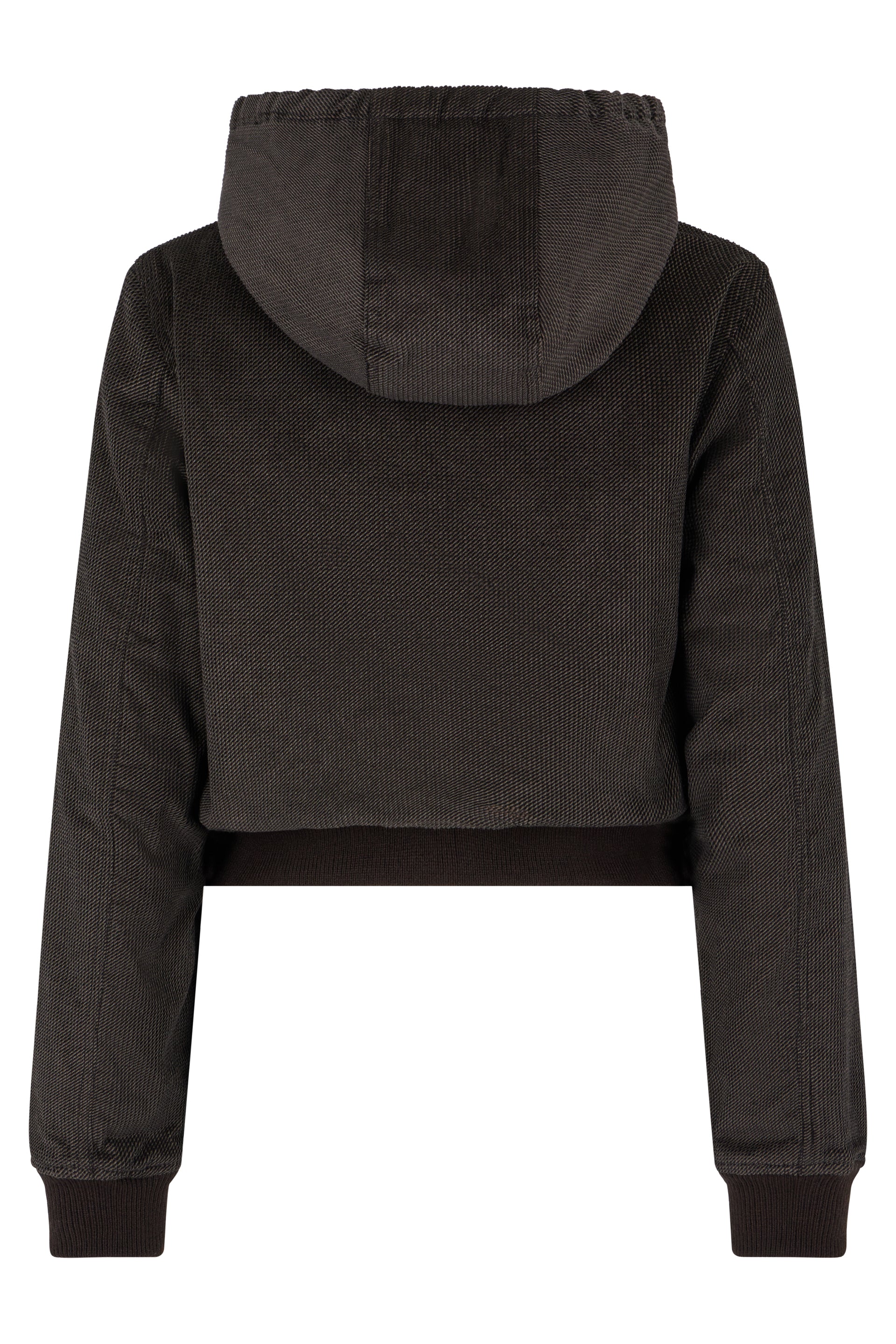 Dark brown padded jacket with zip