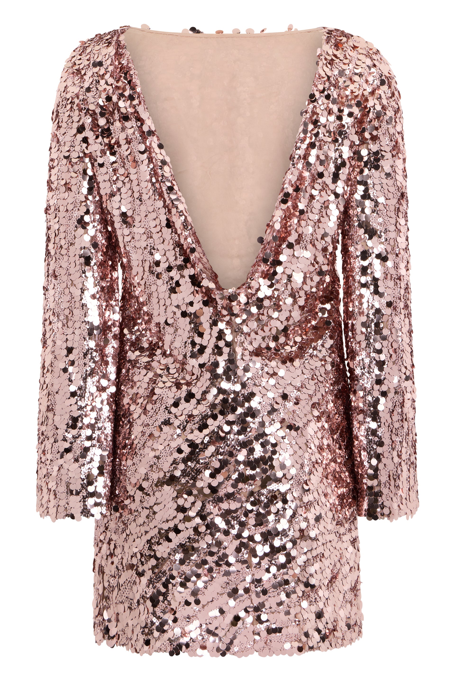 Elegant pink dress with shimmering sequins