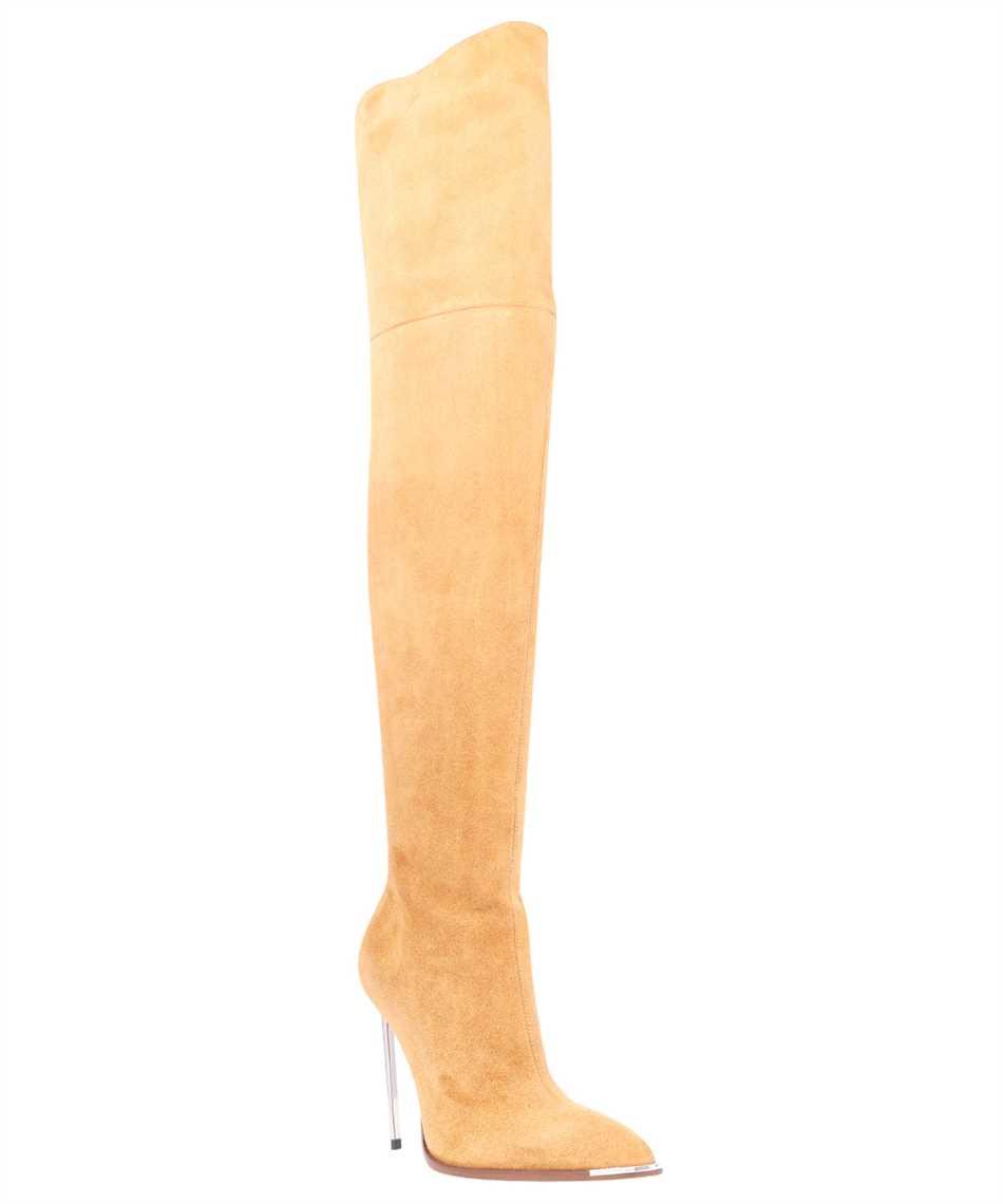 Stretch suede over the knee boots