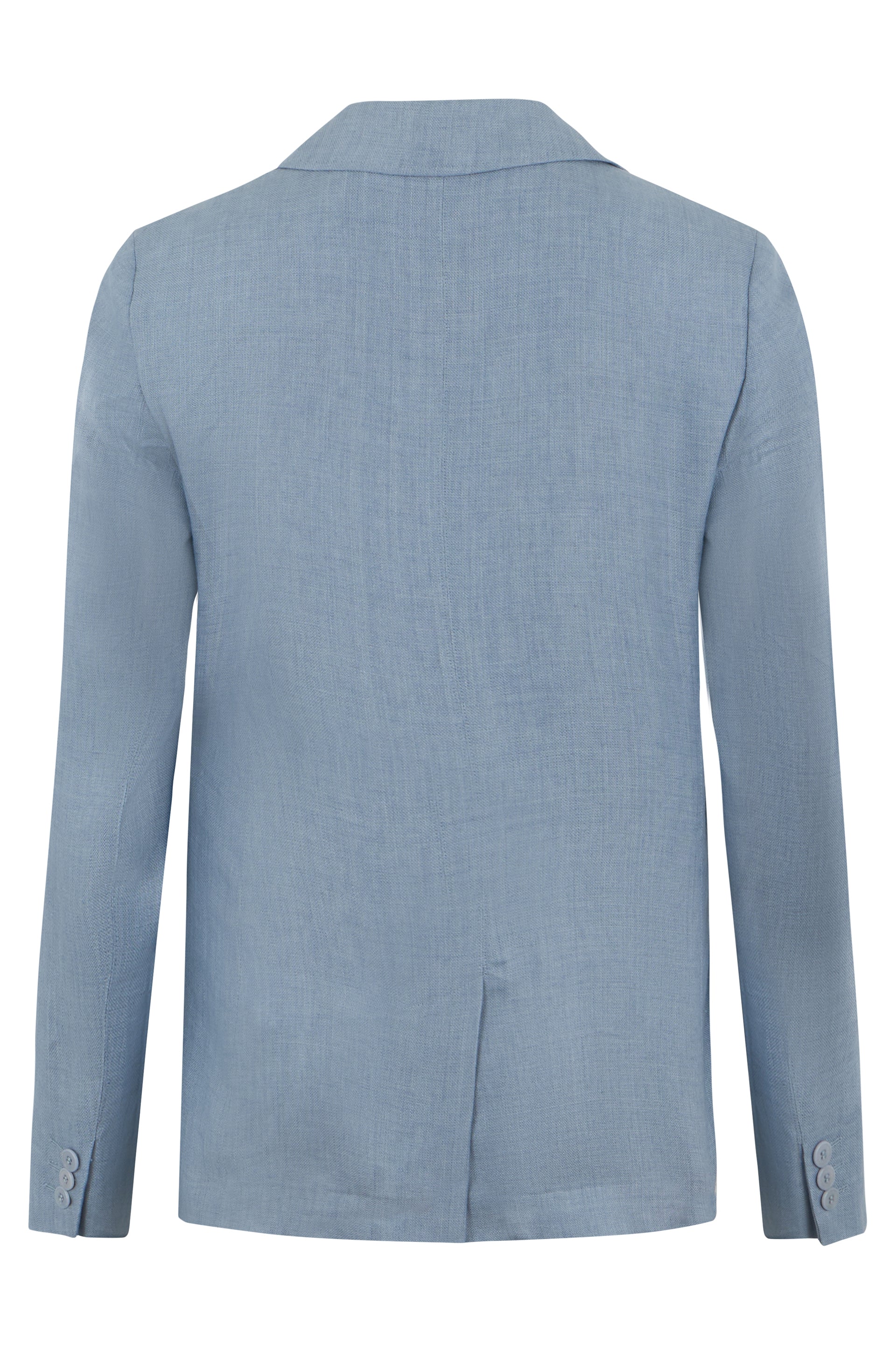 Linen single-breasted blazer