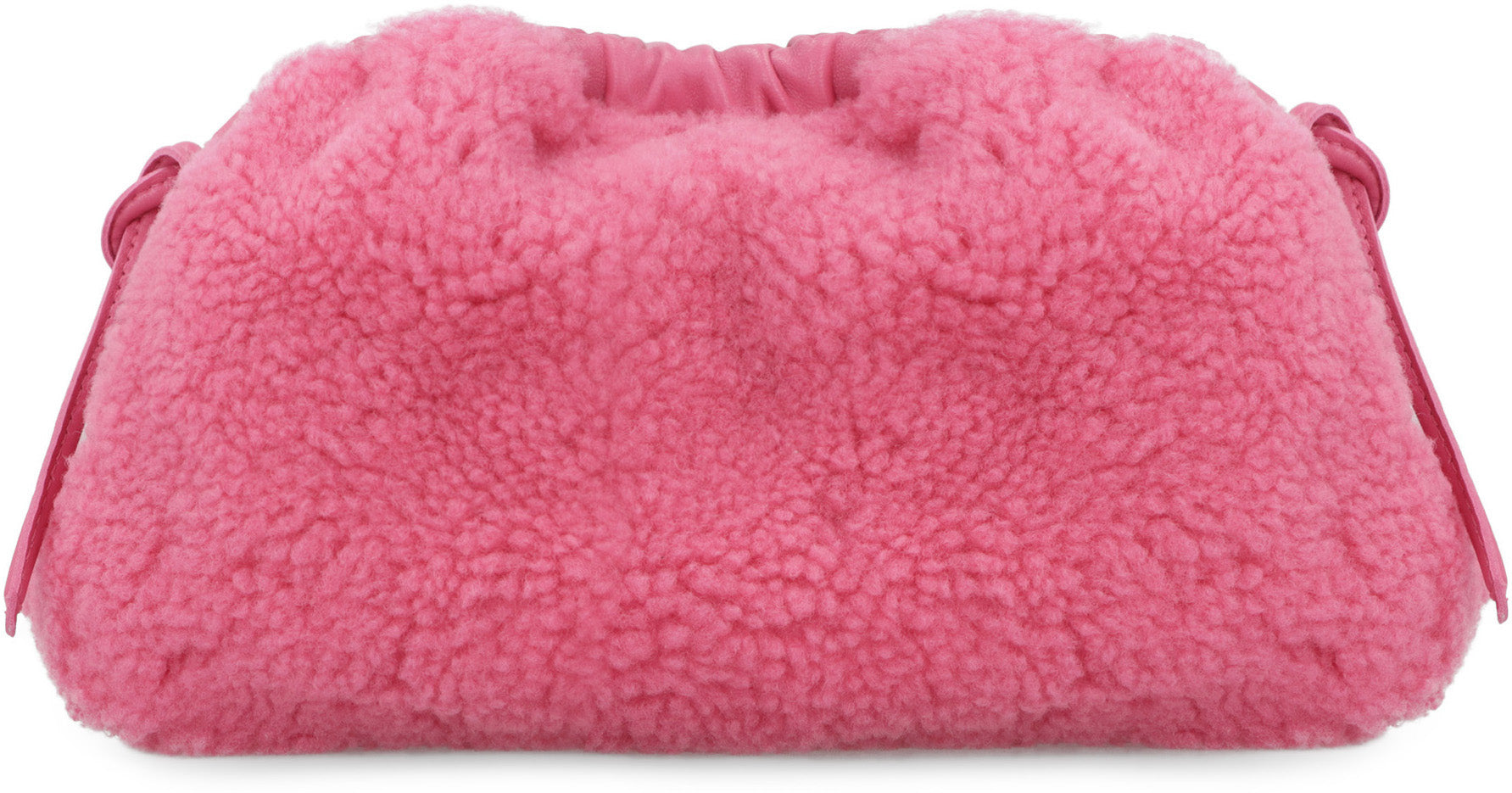 Mini Cloud shearling clutch