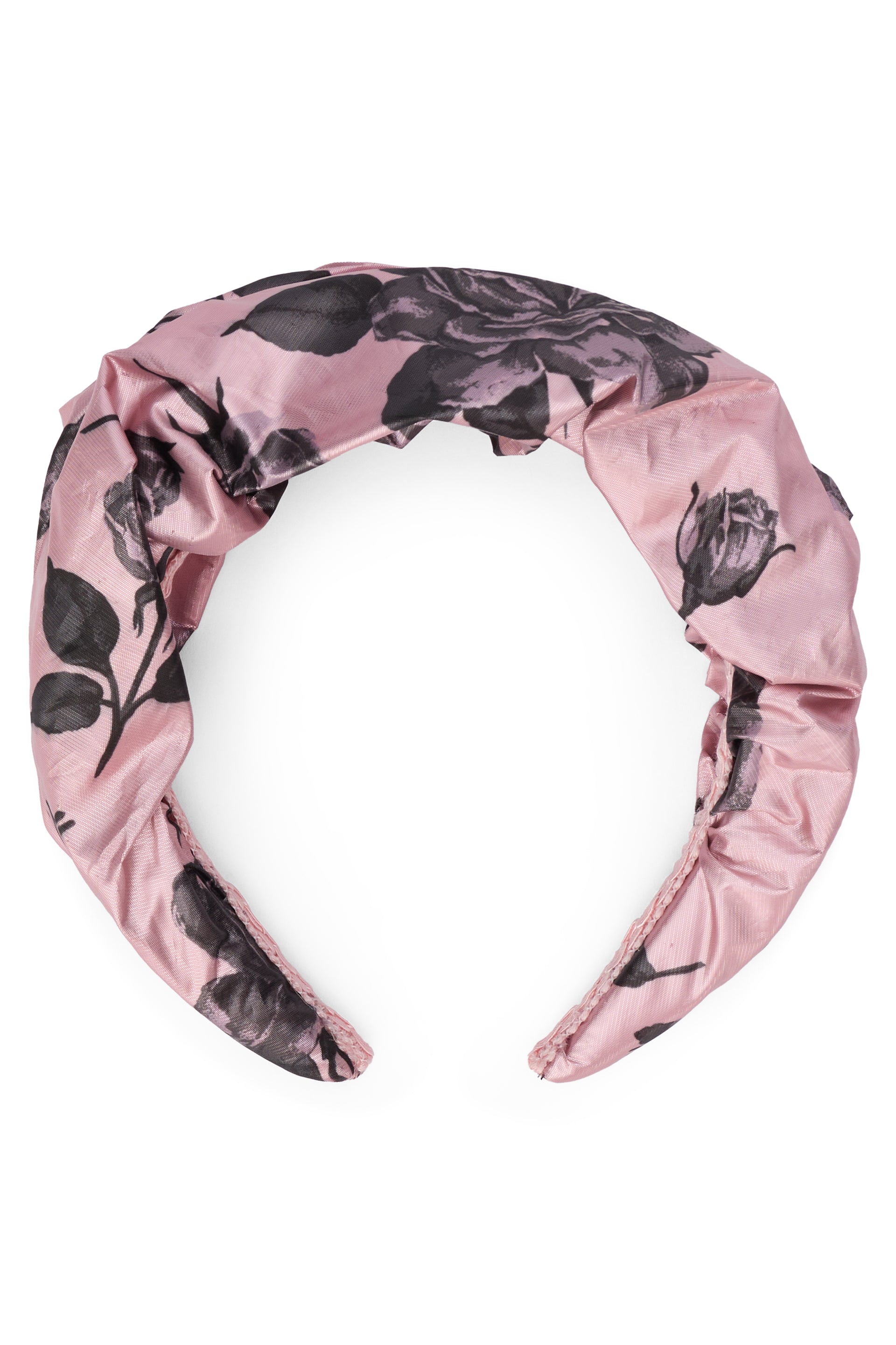 Pink floral crown, elegant and versatile.