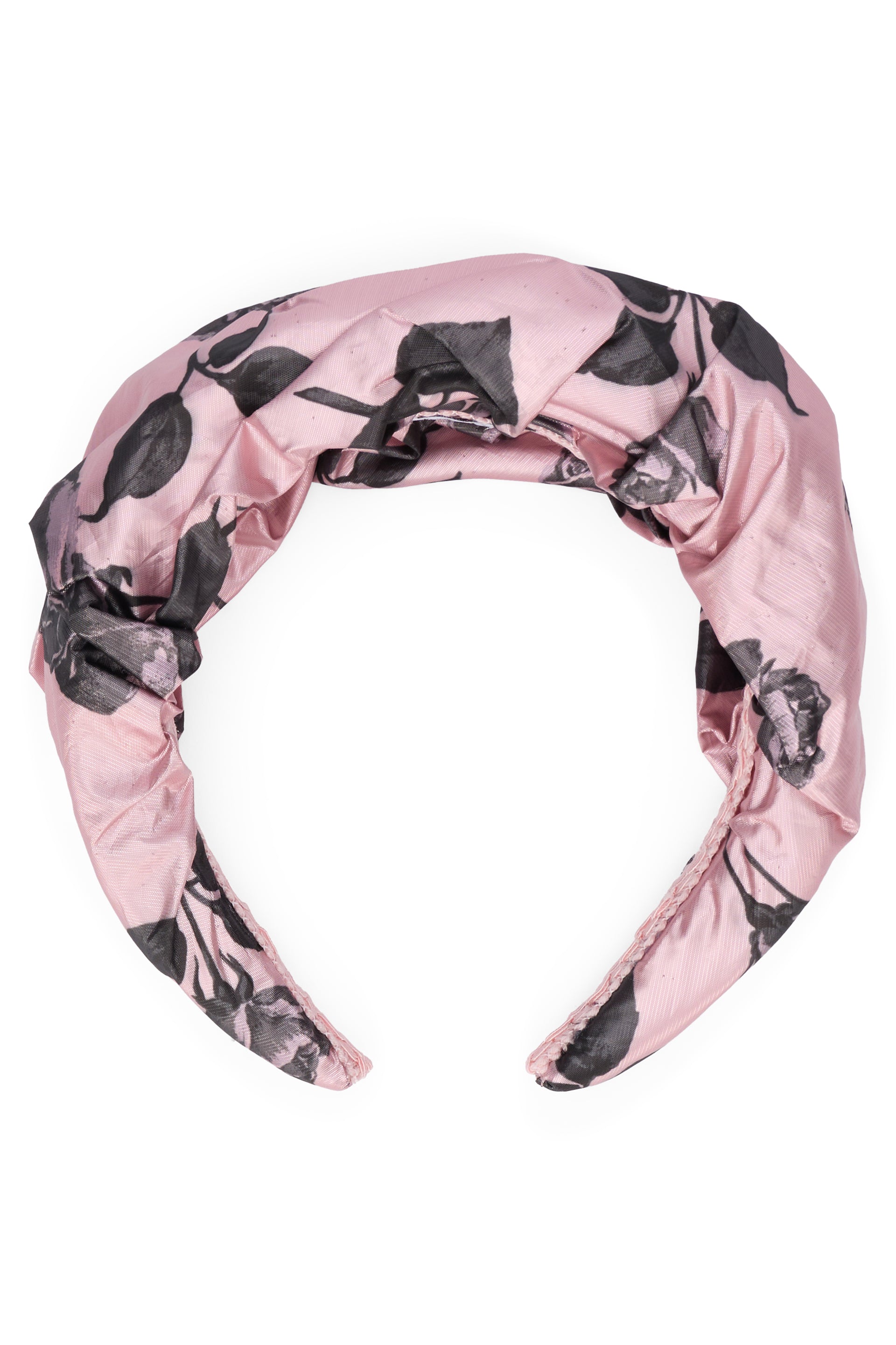 Pink floral crown, elegant and versatile.